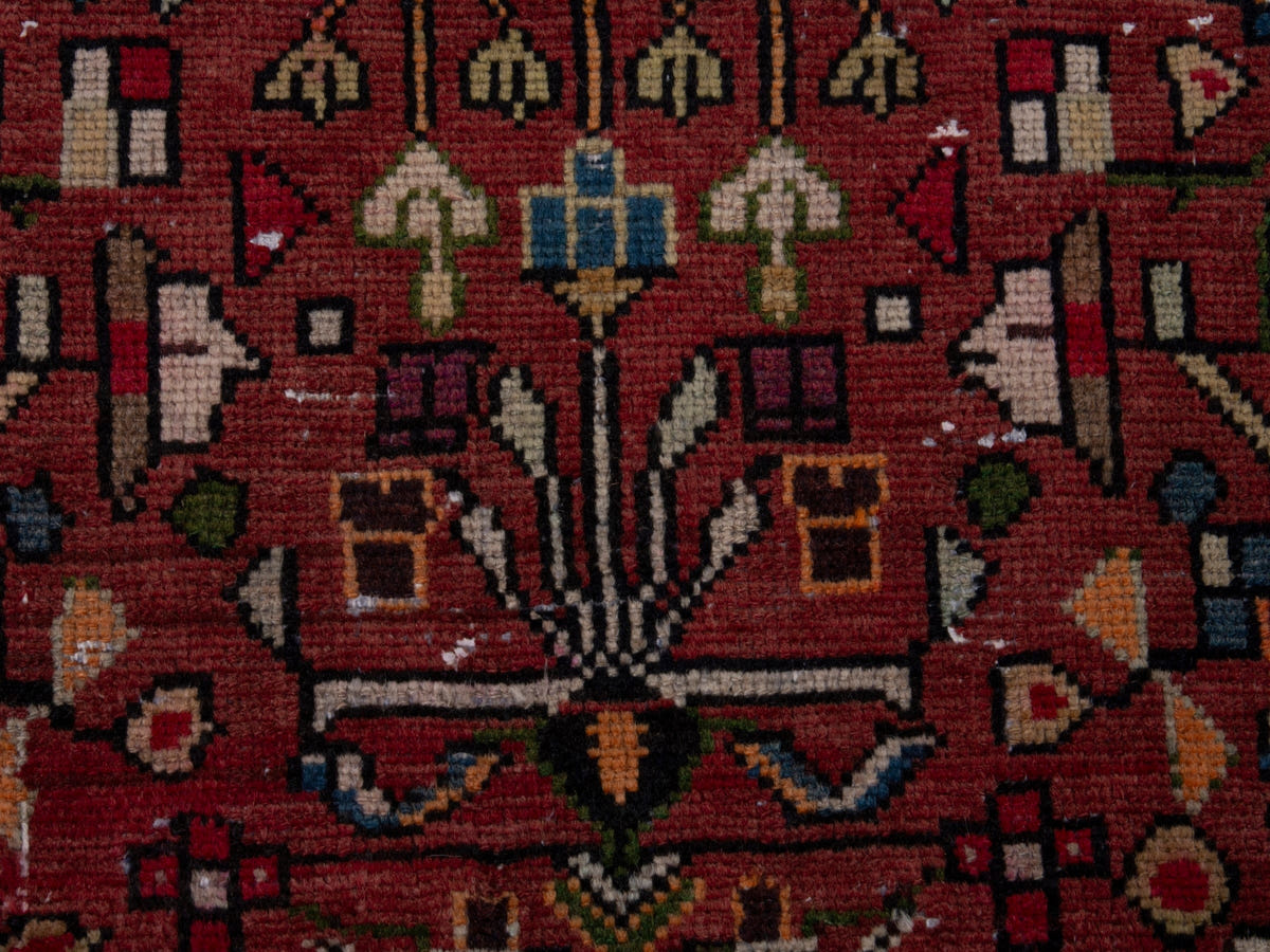 5637, Persian Hamadan Runner Rug