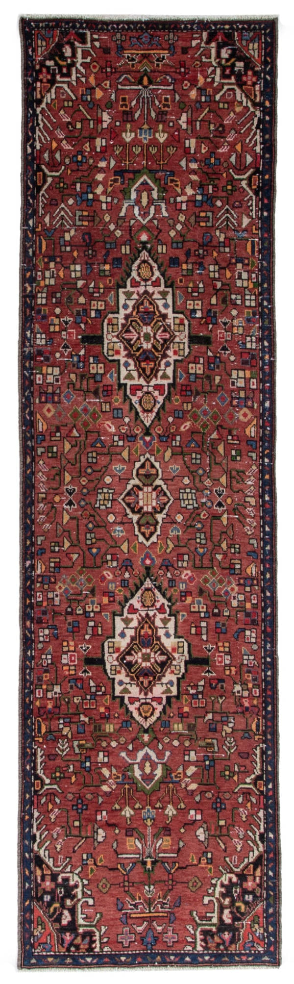 5637, Persian Hamadan Runner Rug