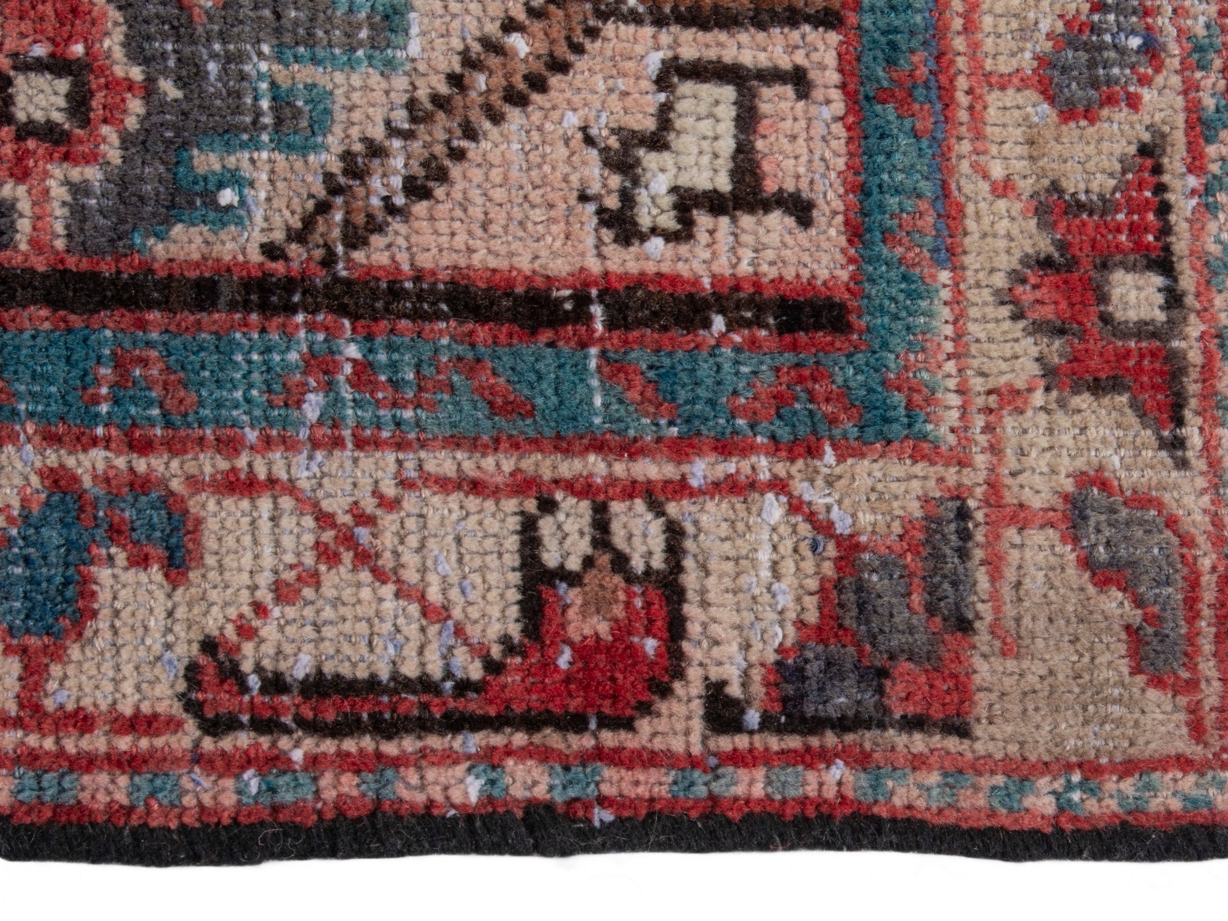 Persian Hamedan runner rug in deep red and black, view 5 of 19