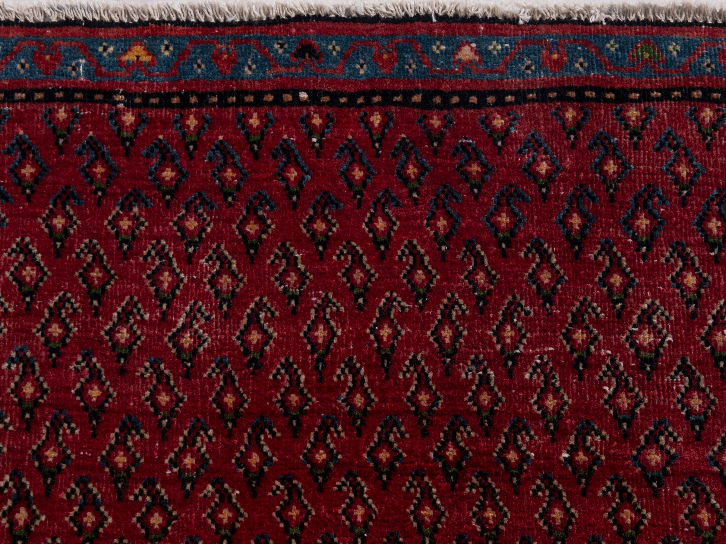 Persian Arak runner rug in deep red and burgundy, view 14 of 18