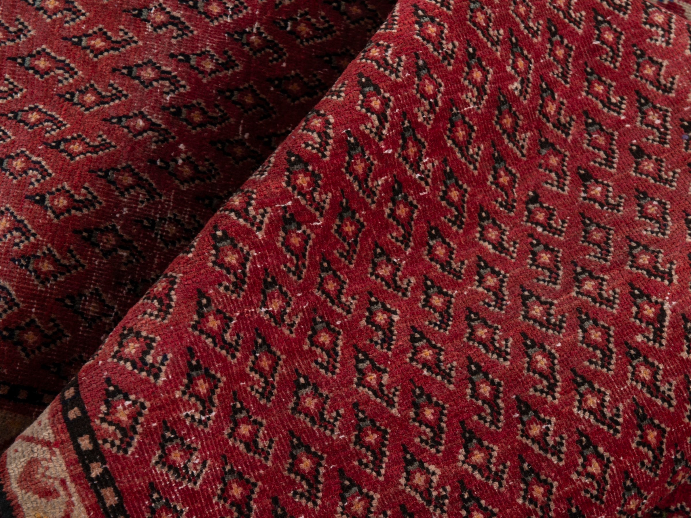 Persian Arak runner rug in deep red and burgundy, view 15 of 18