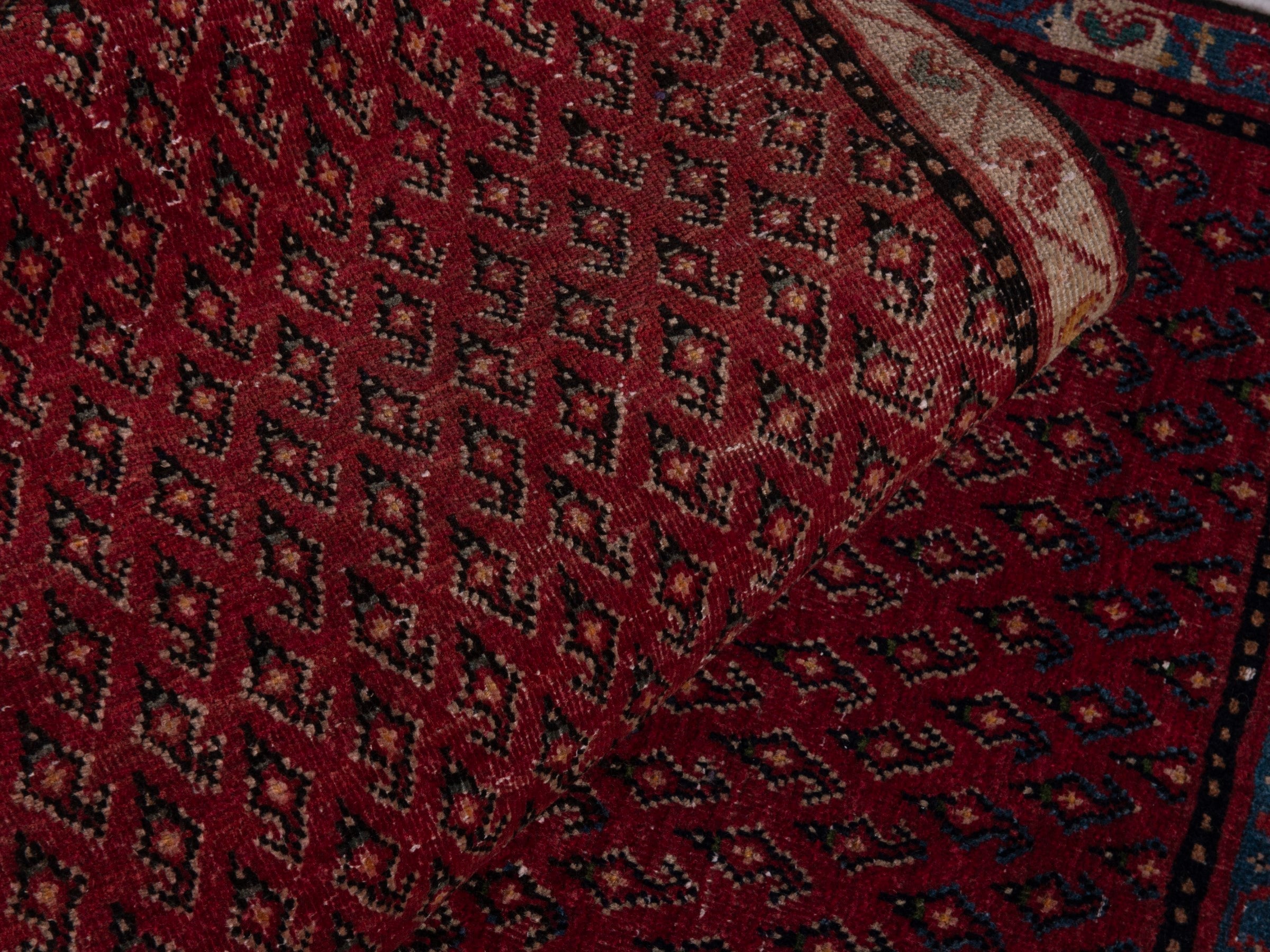 Persian Arak runner rug in deep red and burgundy, view 16 of 18