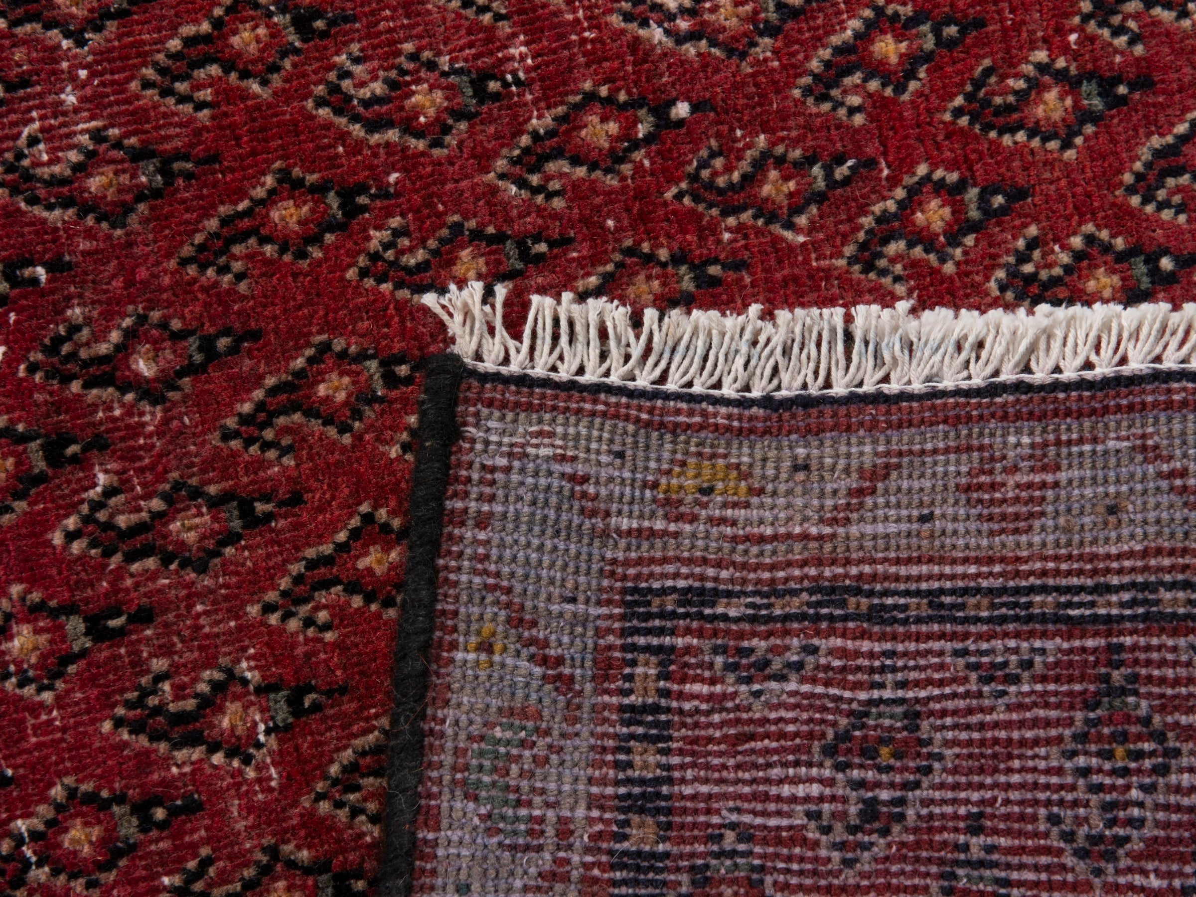 Persian Arak runner rug in deep red and burgundy, view 18 of 18