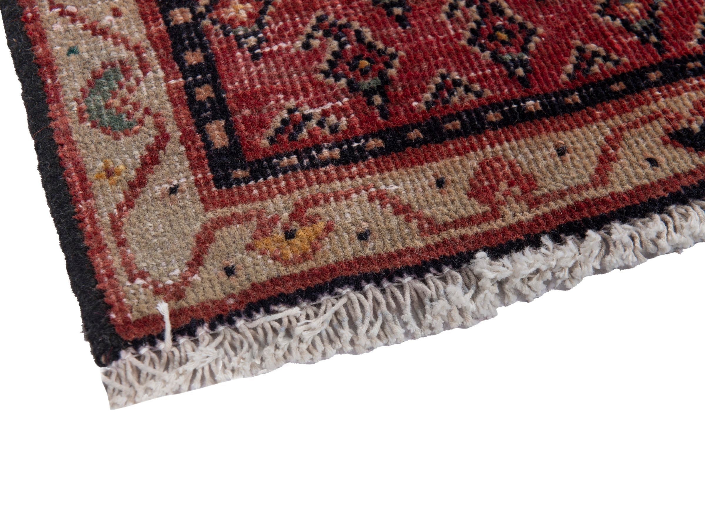 Persian Arak runner rug in deep red and burgundy, view 6 of 18