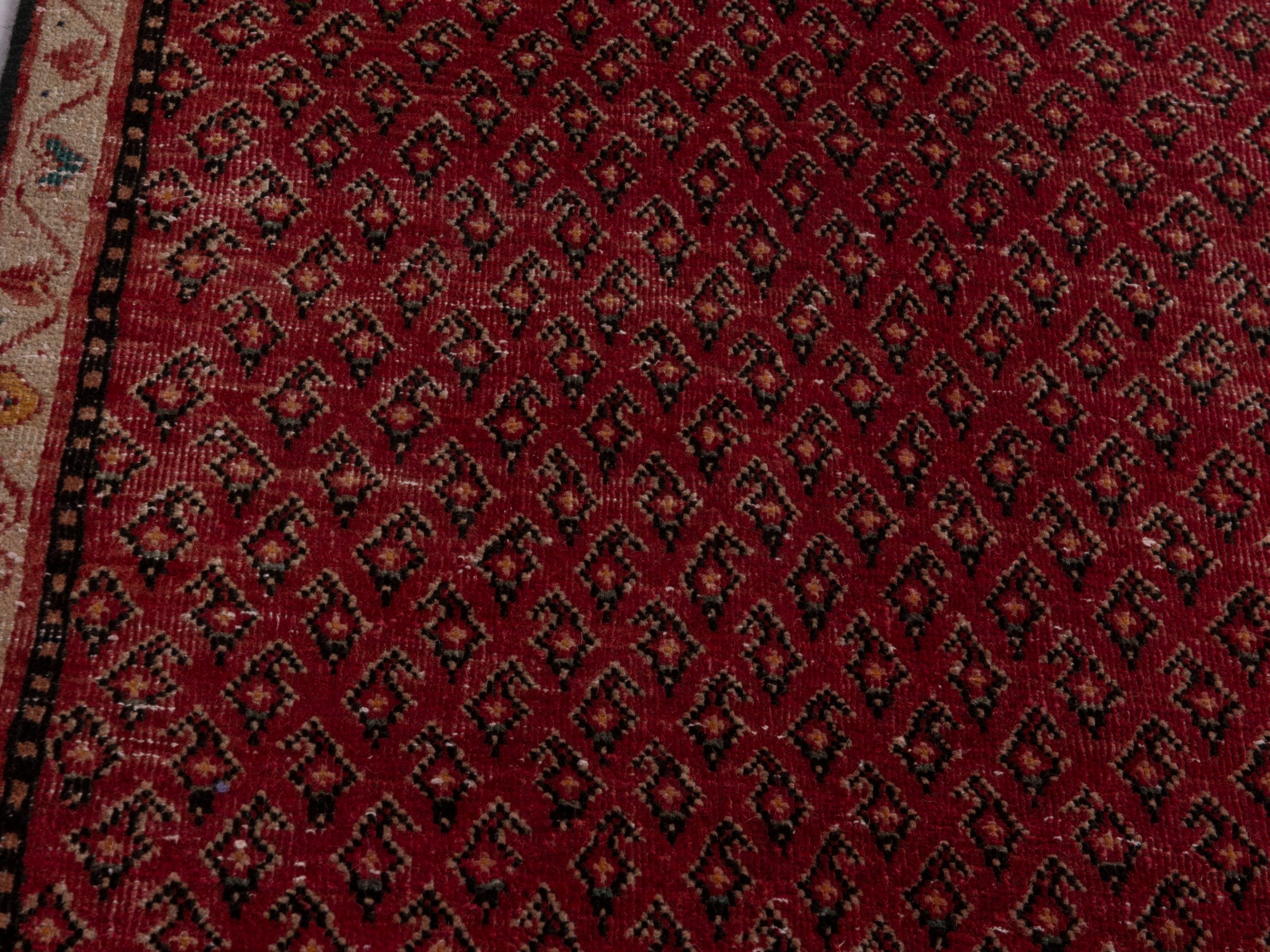 Persian Arak runner rug in deep red and burgundy, view 7 of 18