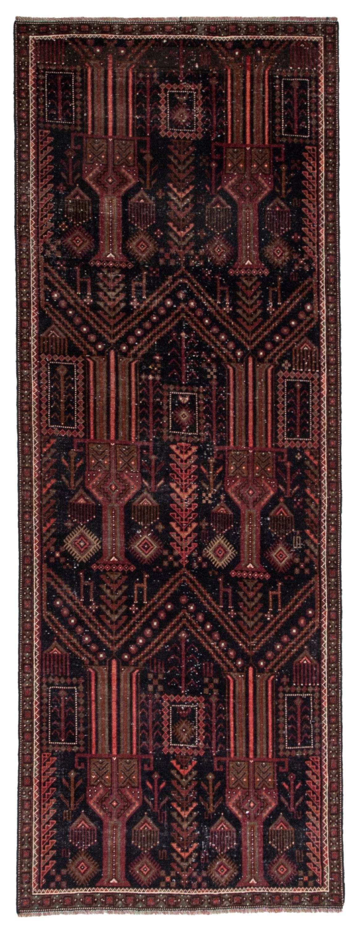 5643, Persian Baluch Runner Rug