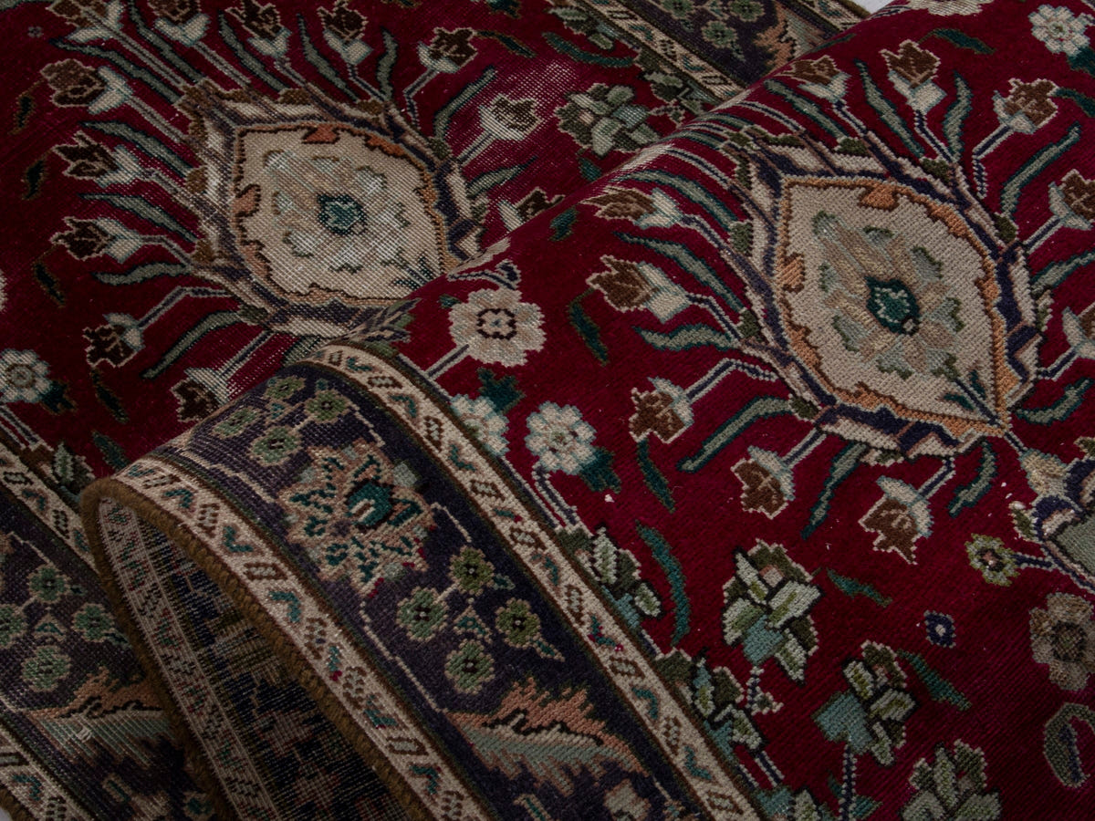 5646, Persian Tabriz Runner Rug