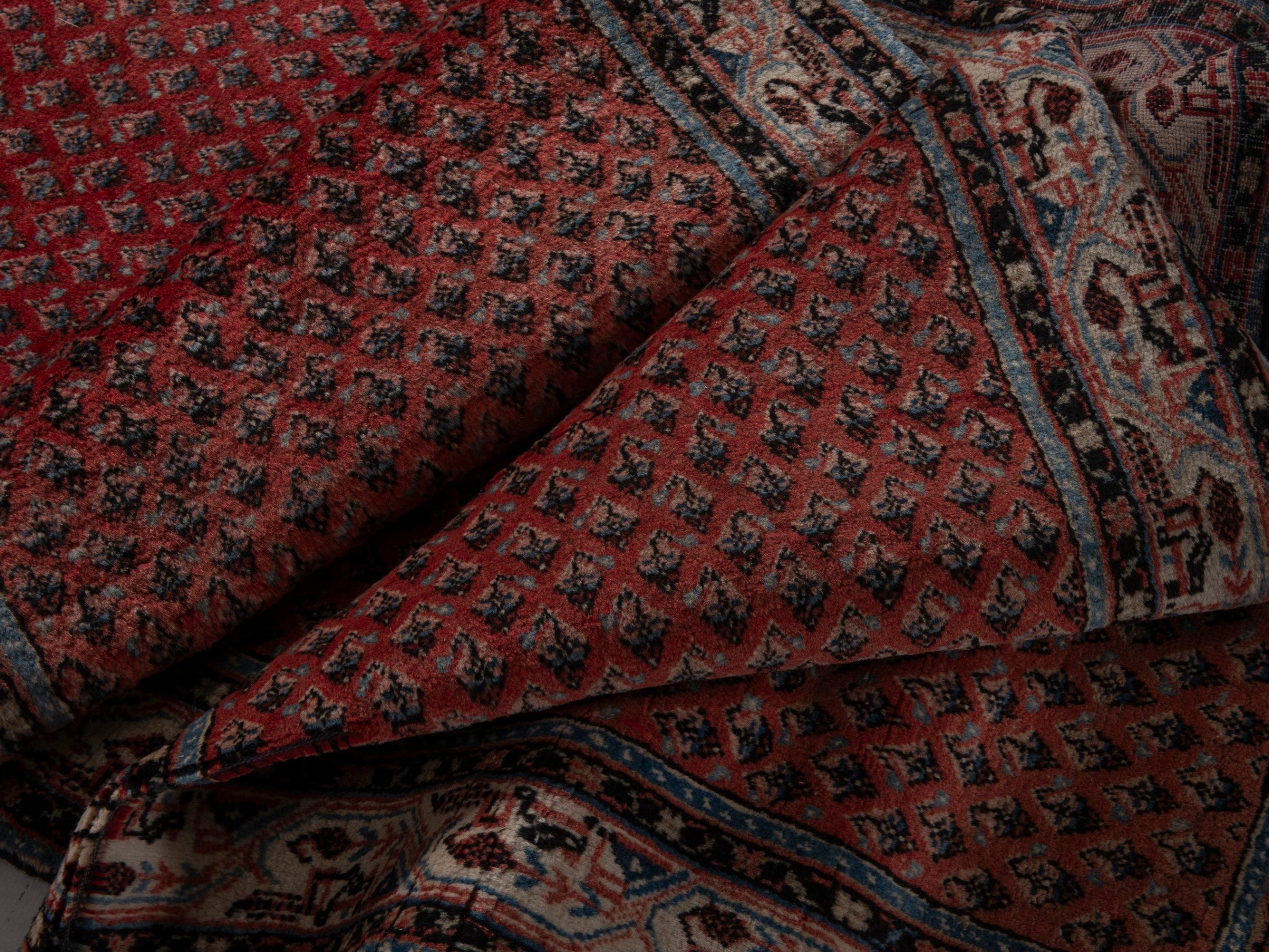Persian Arak runner rug in deep red and charcoal, view 15 of 20