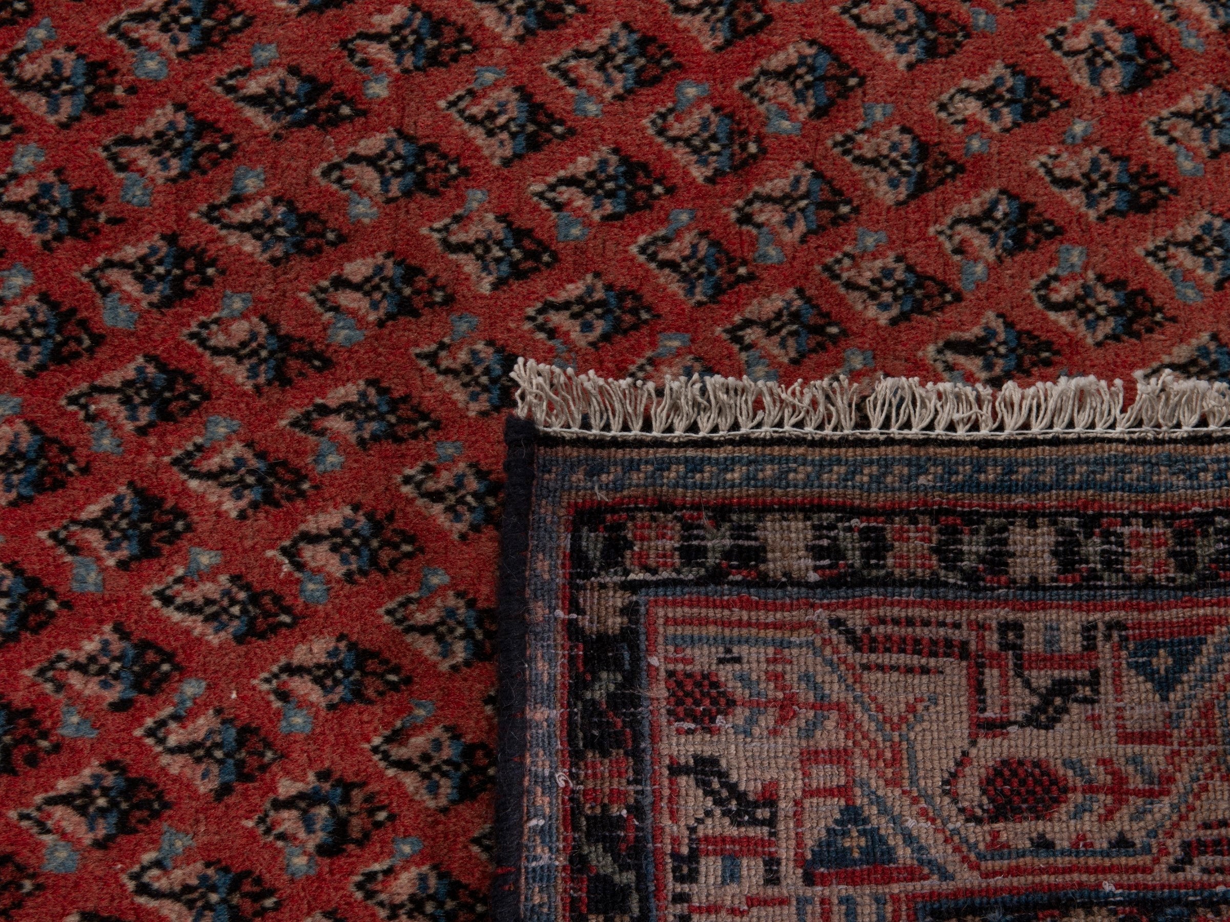 Persian Arak runner rug in deep red and charcoal, view 20 of 20