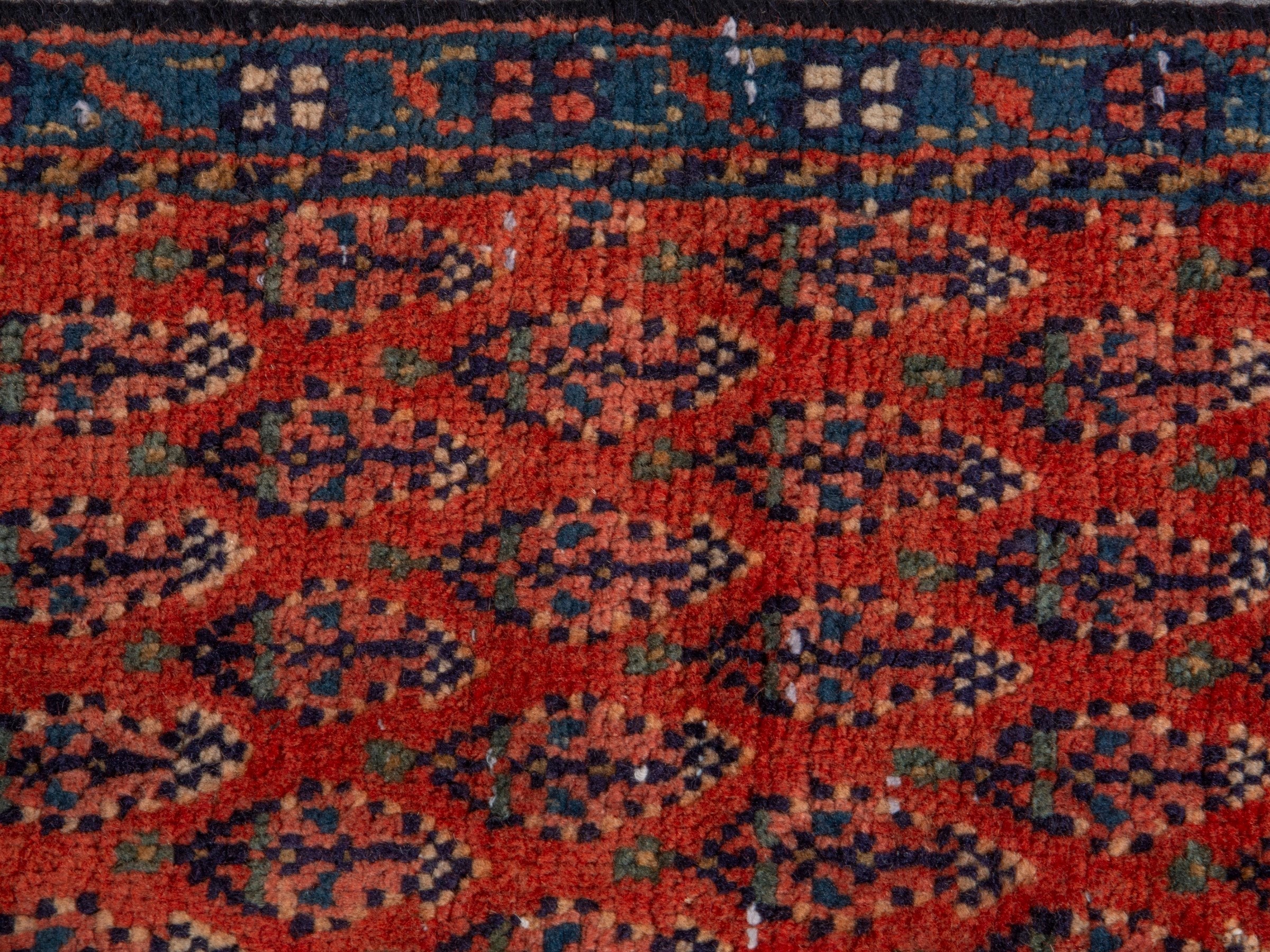 Persian Botteh runner rug in faded red and charcoal, view 13 of 18