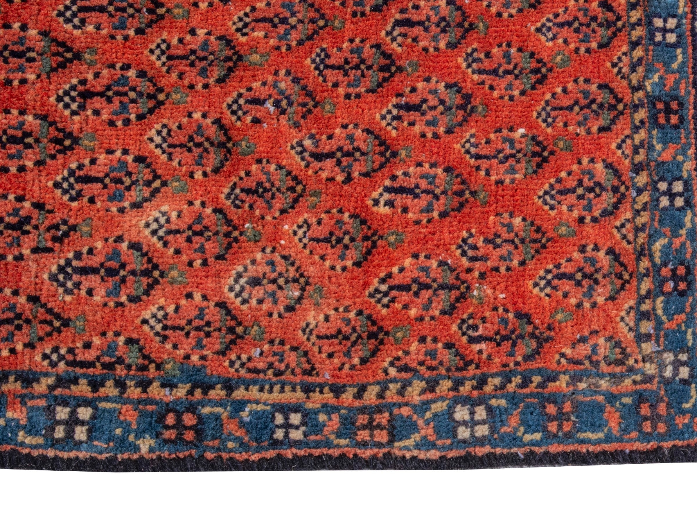 Persian Botteh runner rug in faded red and charcoal, view 5 of 18