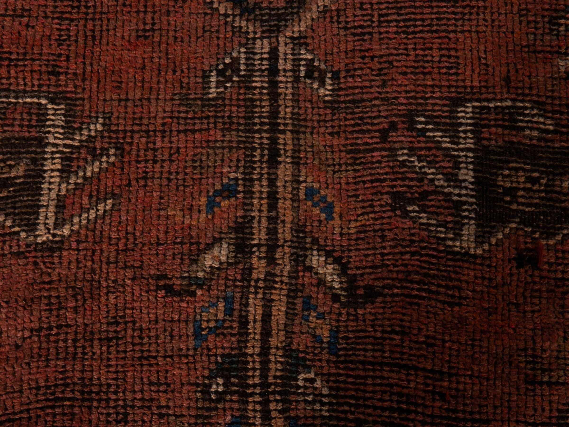 Persian Shiraz runner rug in rust and faded red, view 12 of 19