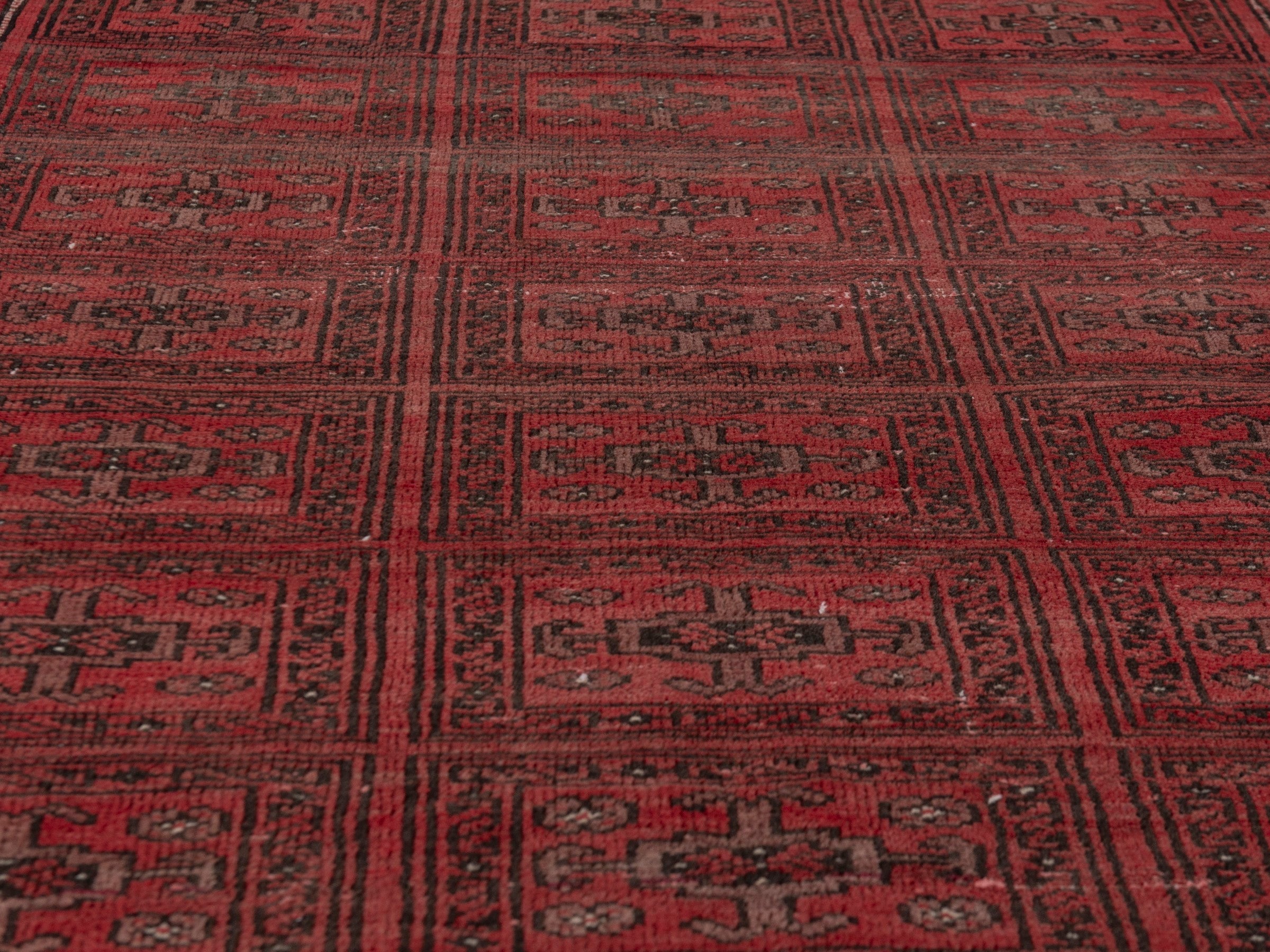 Persian Baluch runner rug in burgundy and deep red, view 10 of 18