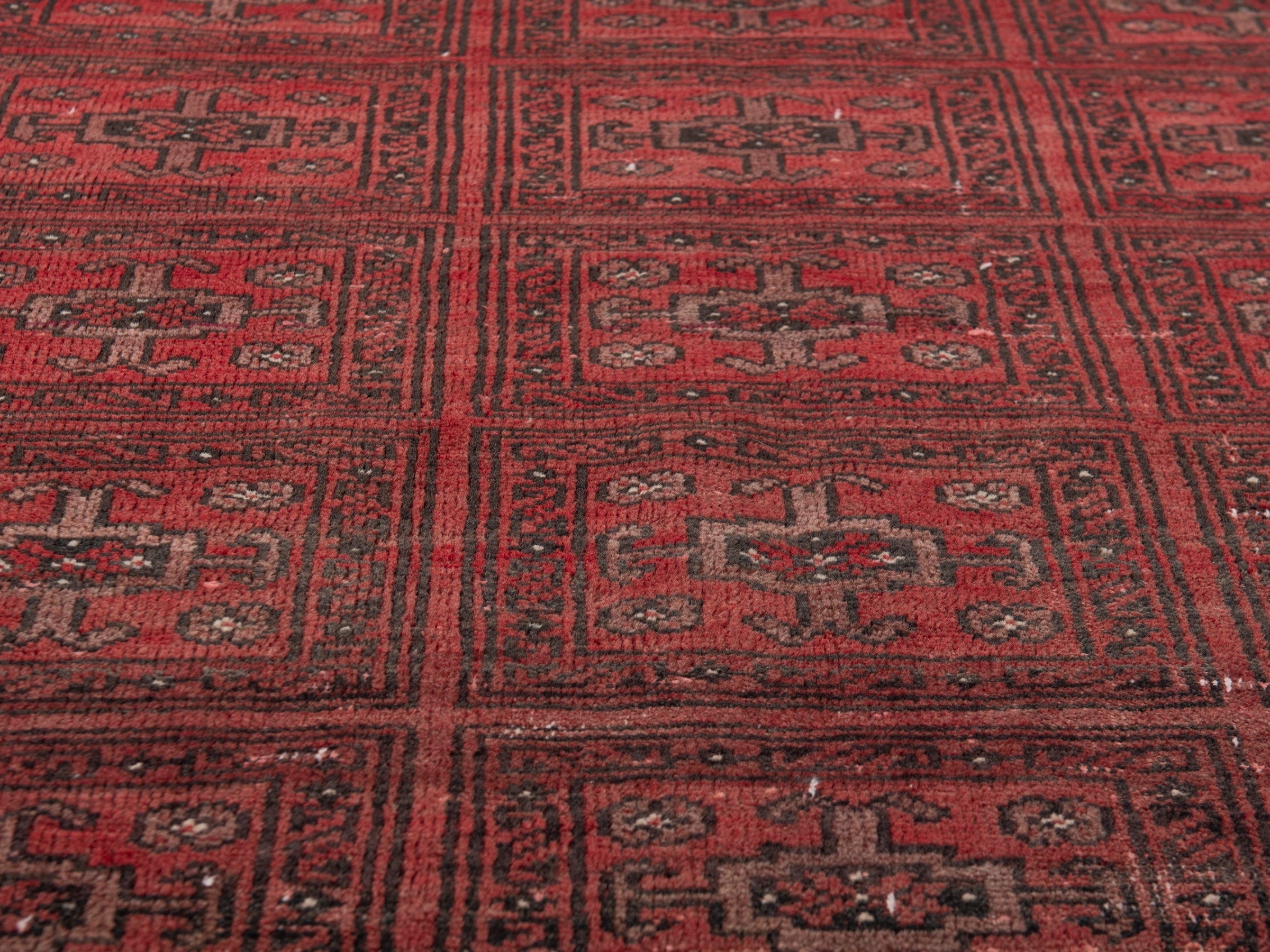 Persian Baluch runner rug in burgundy and deep red, view 11 of 18