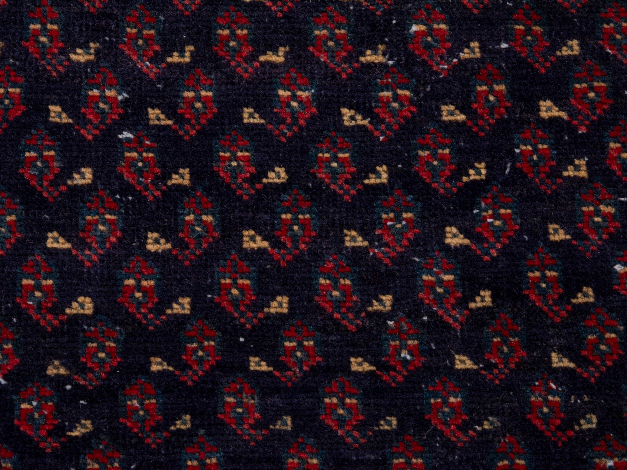 Persian Arak runner rug in navy and burgundy, view 11 of 18