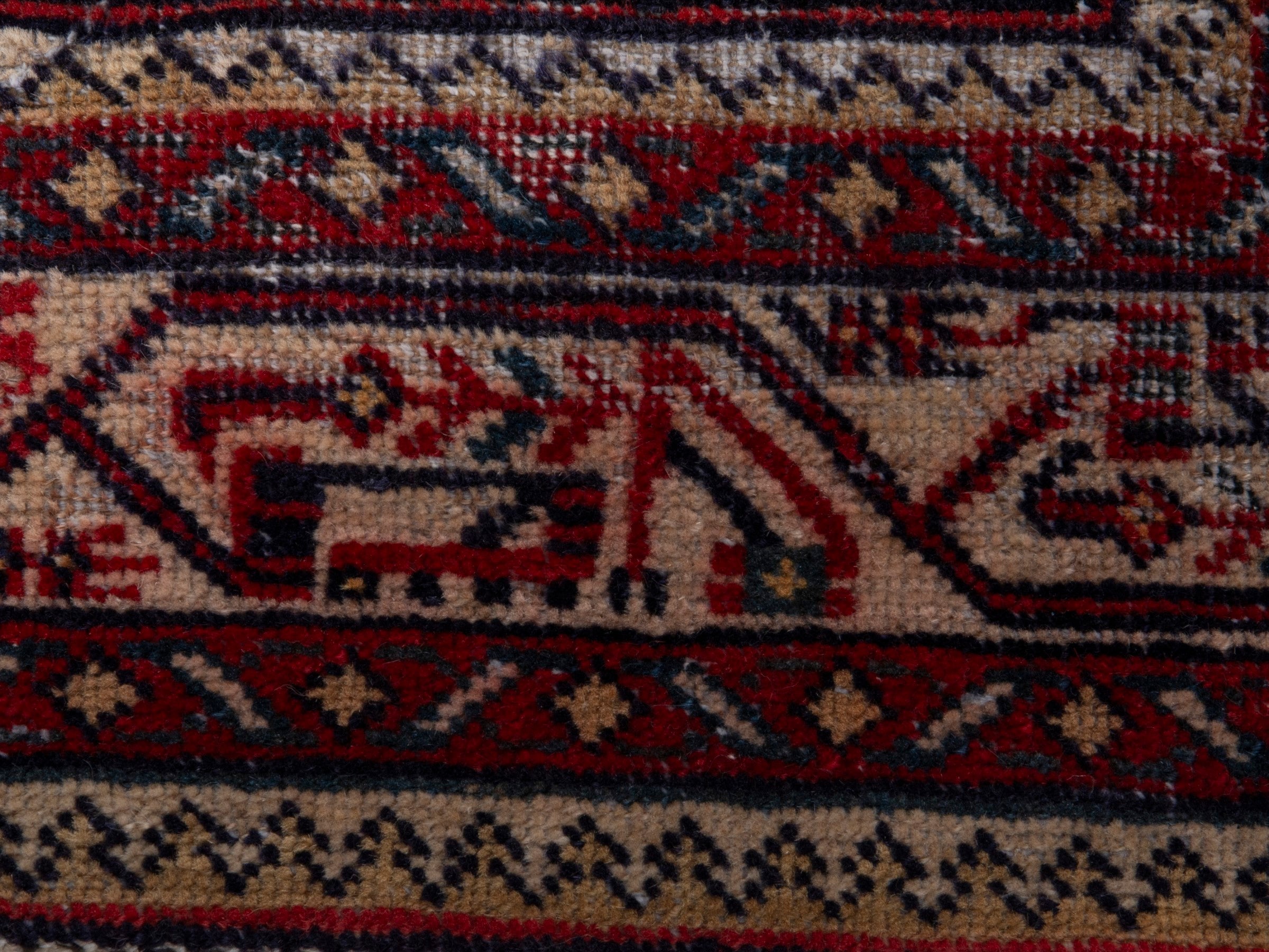 Persian Arak runner rug in navy and burgundy, view 12 of 18