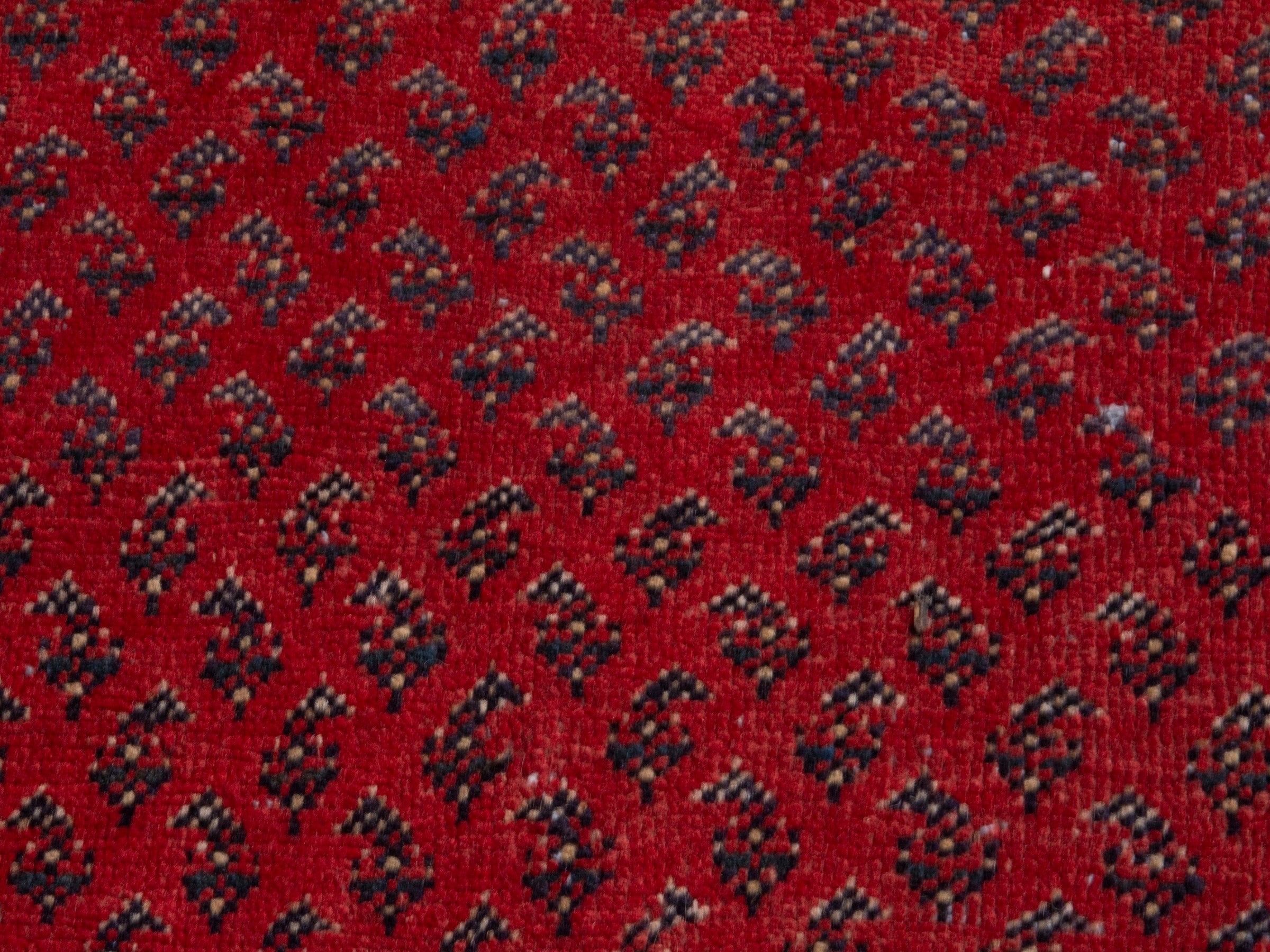 Persian Arak runner rug in deep red and cream, view 13 of 21