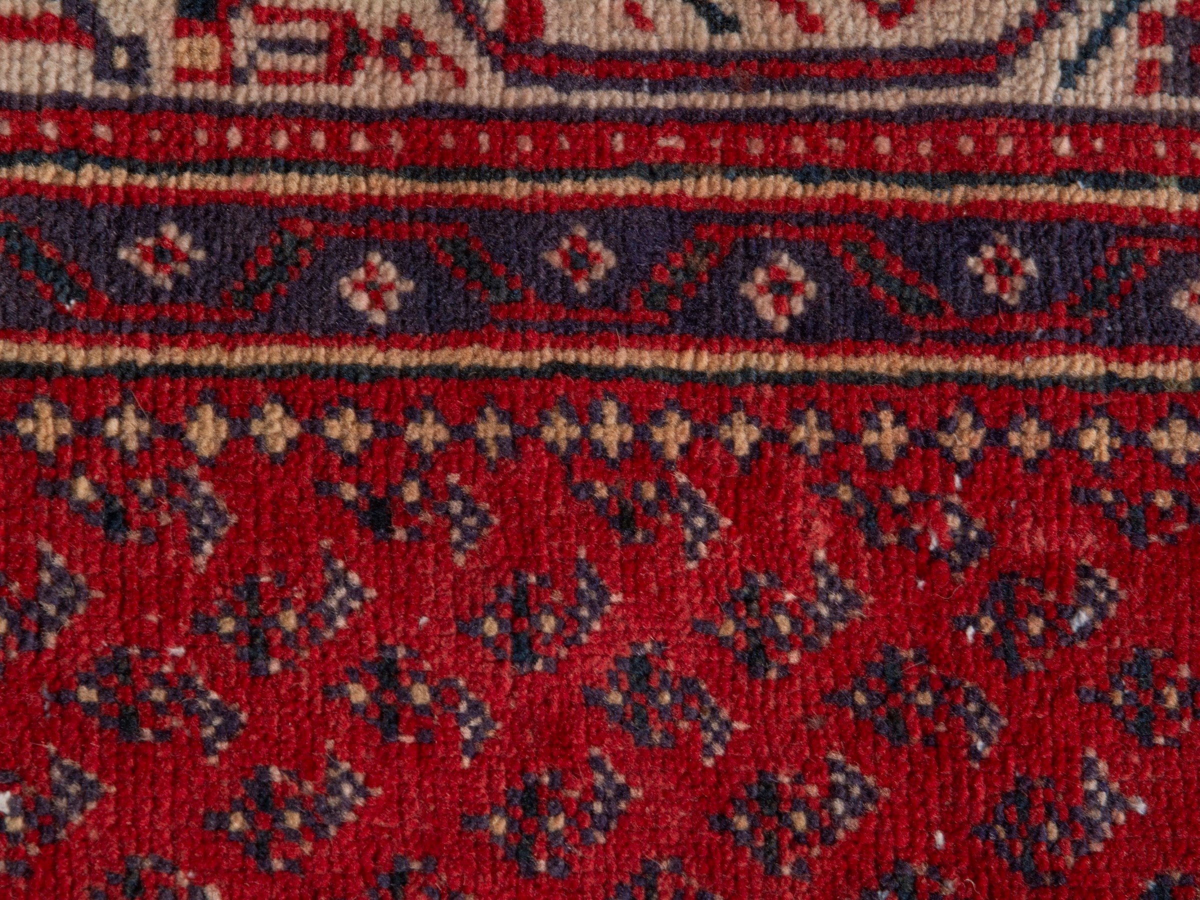 Persian Arak runner rug in deep red and cream, view 14 of 21