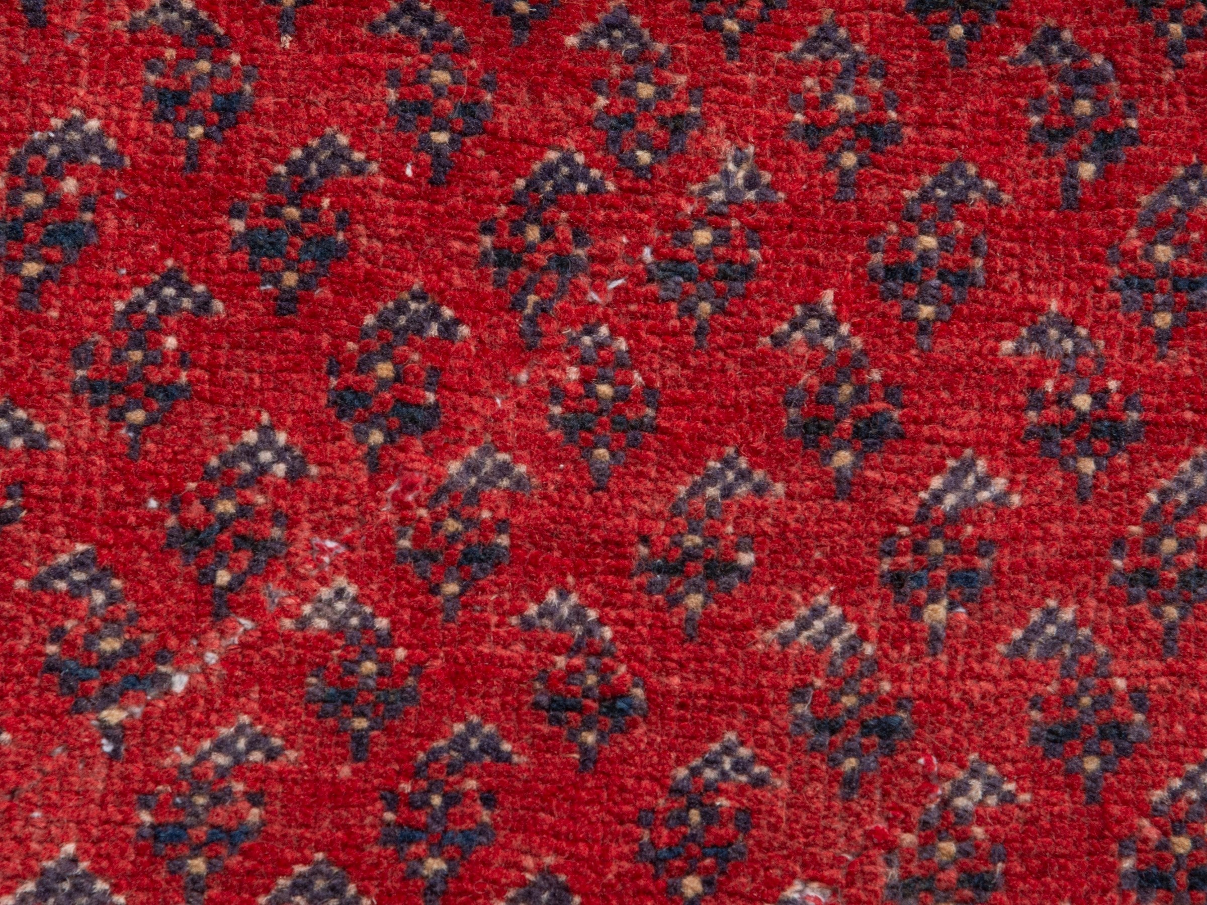 Persian Arak runner rug in deep red and cream, view 15 of 21