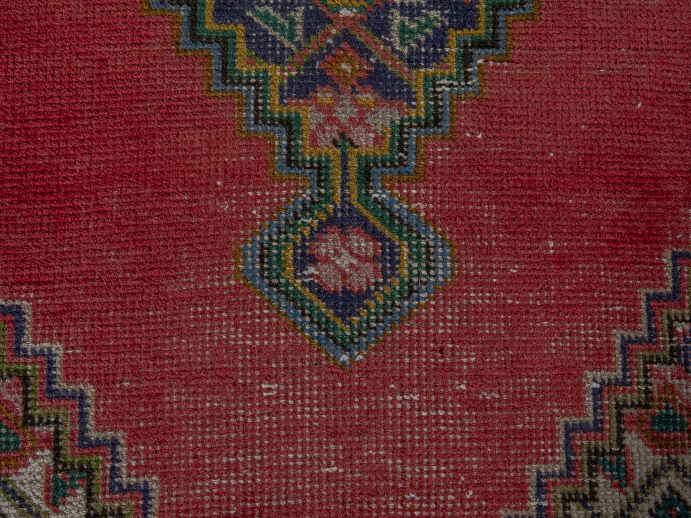 Persian Tabriz accent rug in faded red and cream, view 11 of 16