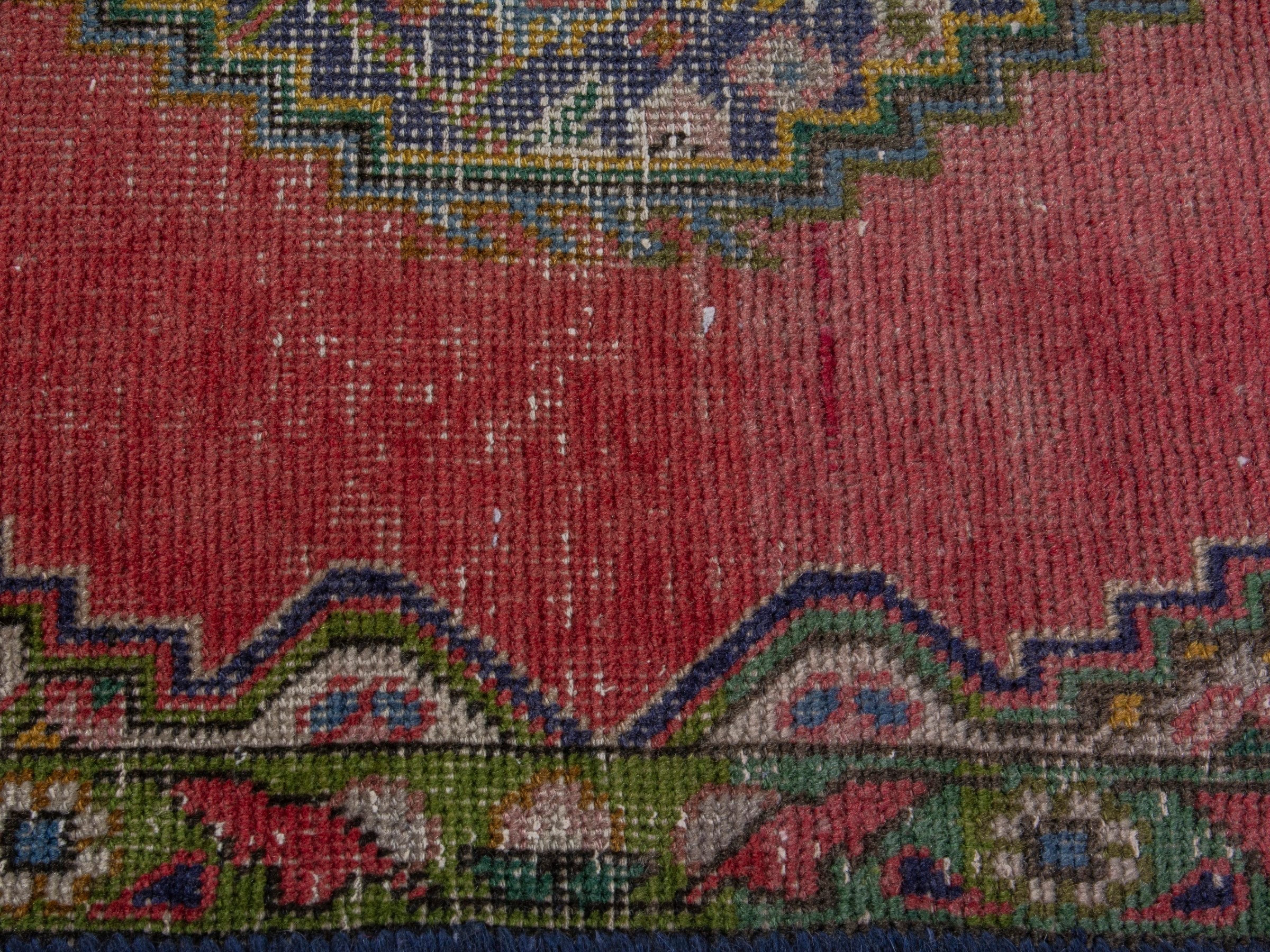 Persian Tabriz accent rug in faded red and cream, view 12 of 16