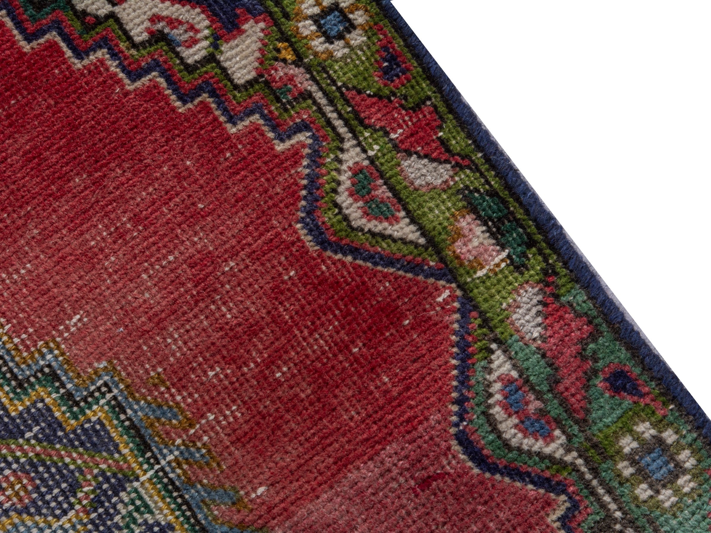 Persian Tabriz accent rug in faded red and cream, view 7 of 16