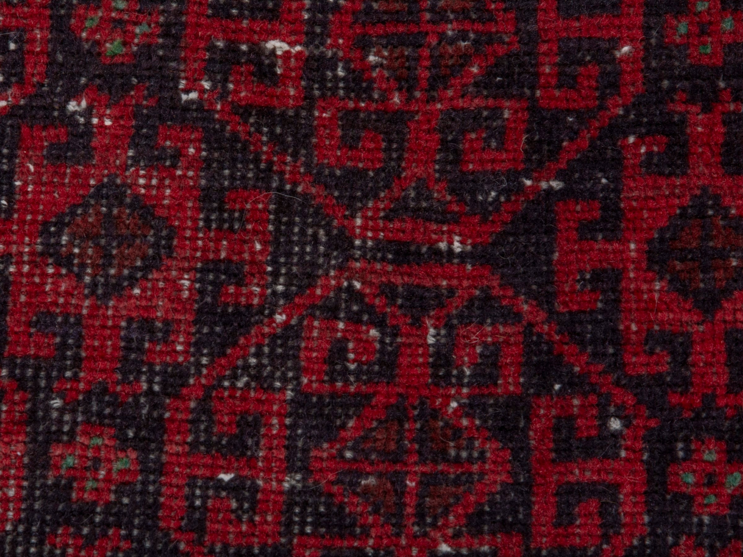 Persian Baluch runner rug in burgundy and deep red, view 12 of 18