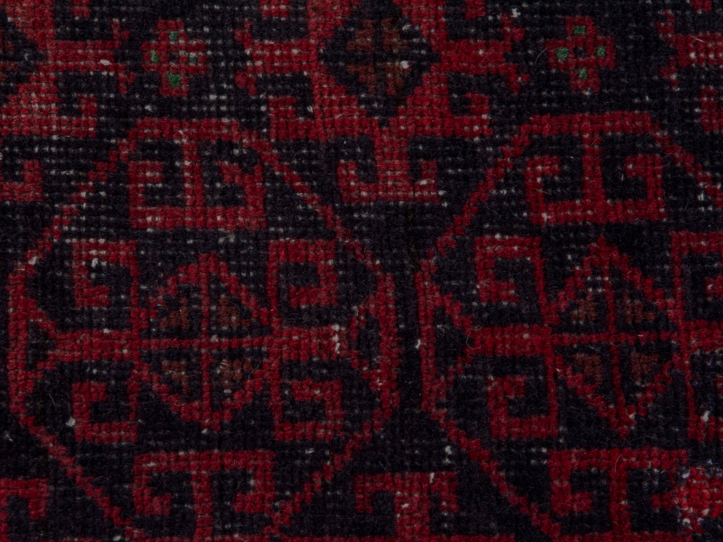 Persian Baluch runner rug in burgundy and deep red, view 13 of 18