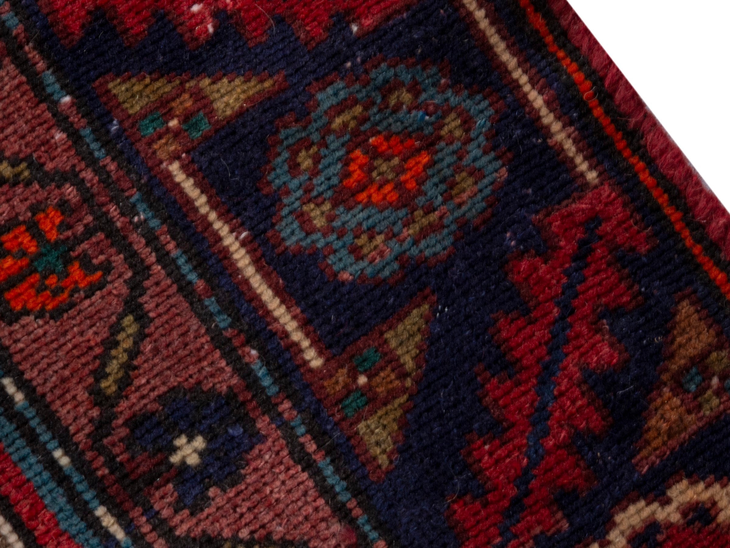 Persian Songhor area rug in cream and burgundy, view 7 of 18