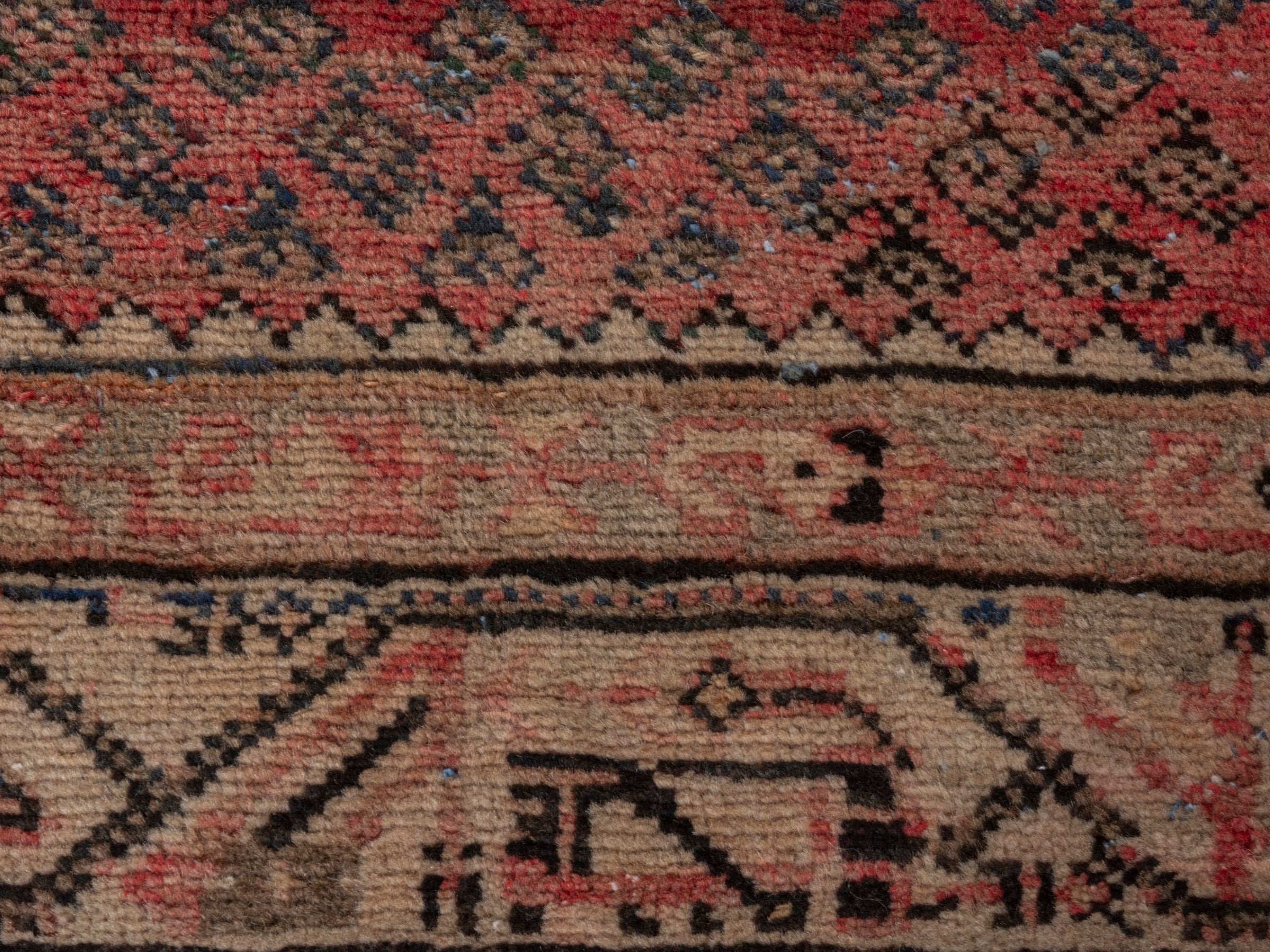 Persian Arak accent rug in deep red and tan, view 11 of 17