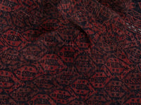 Persian Baluch accent rug in dark brown and faded red, view 16 of 21