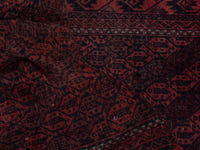 Persian Baluch accent rug in dark brown and faded red, view 19 of 21