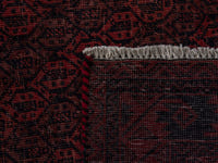 Persian Baluch accent rug in dark brown and faded red, view 21 of 21