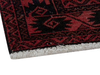 Persian Baluch accent rug in dark brown and faded red, view 7 of 21