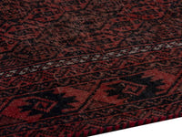 Persian Baluch accent rug in dark brown and faded red, view 9 of 21