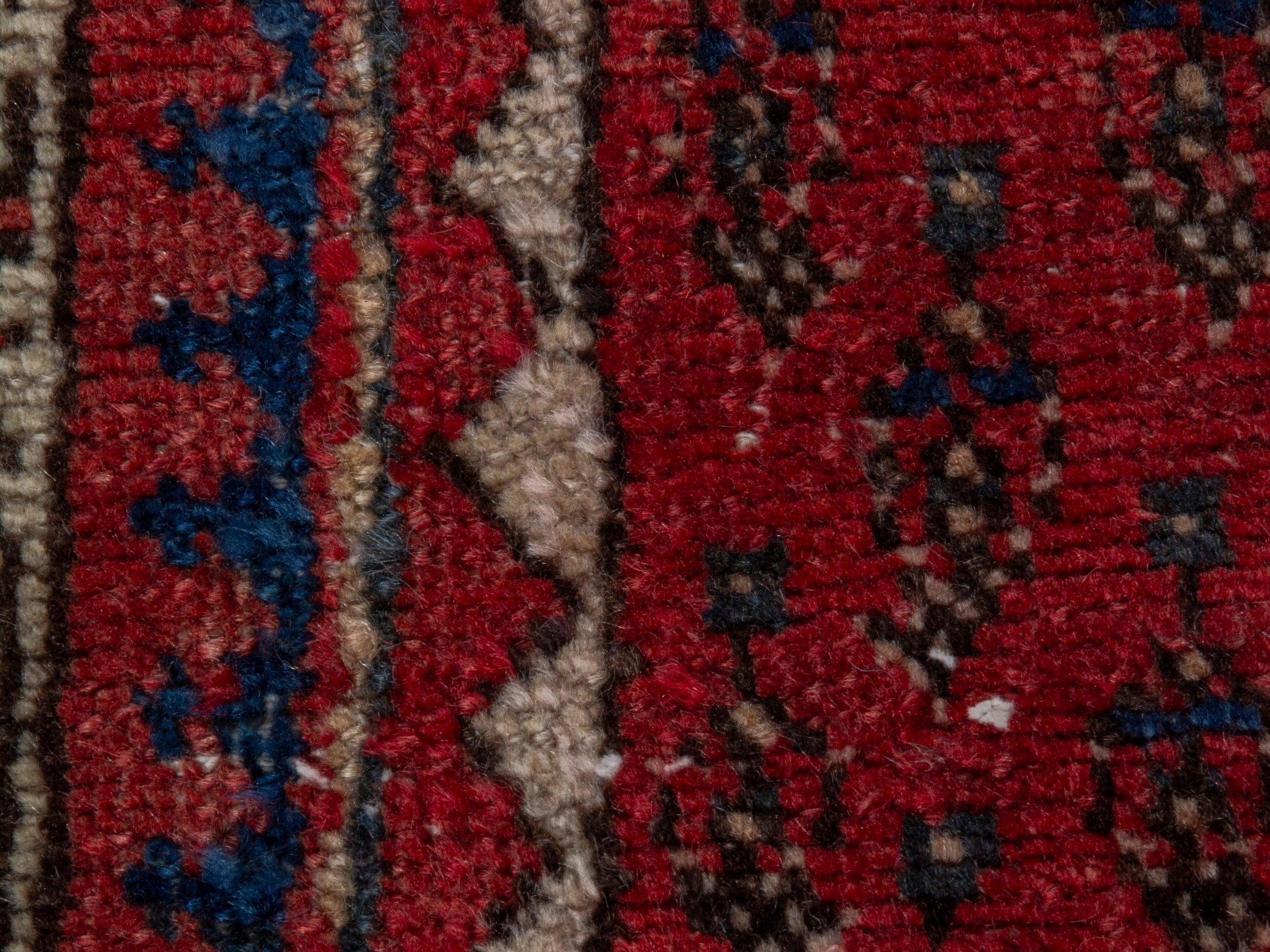 Persian Arak accent rug in deep red and beige, view 11 of 16