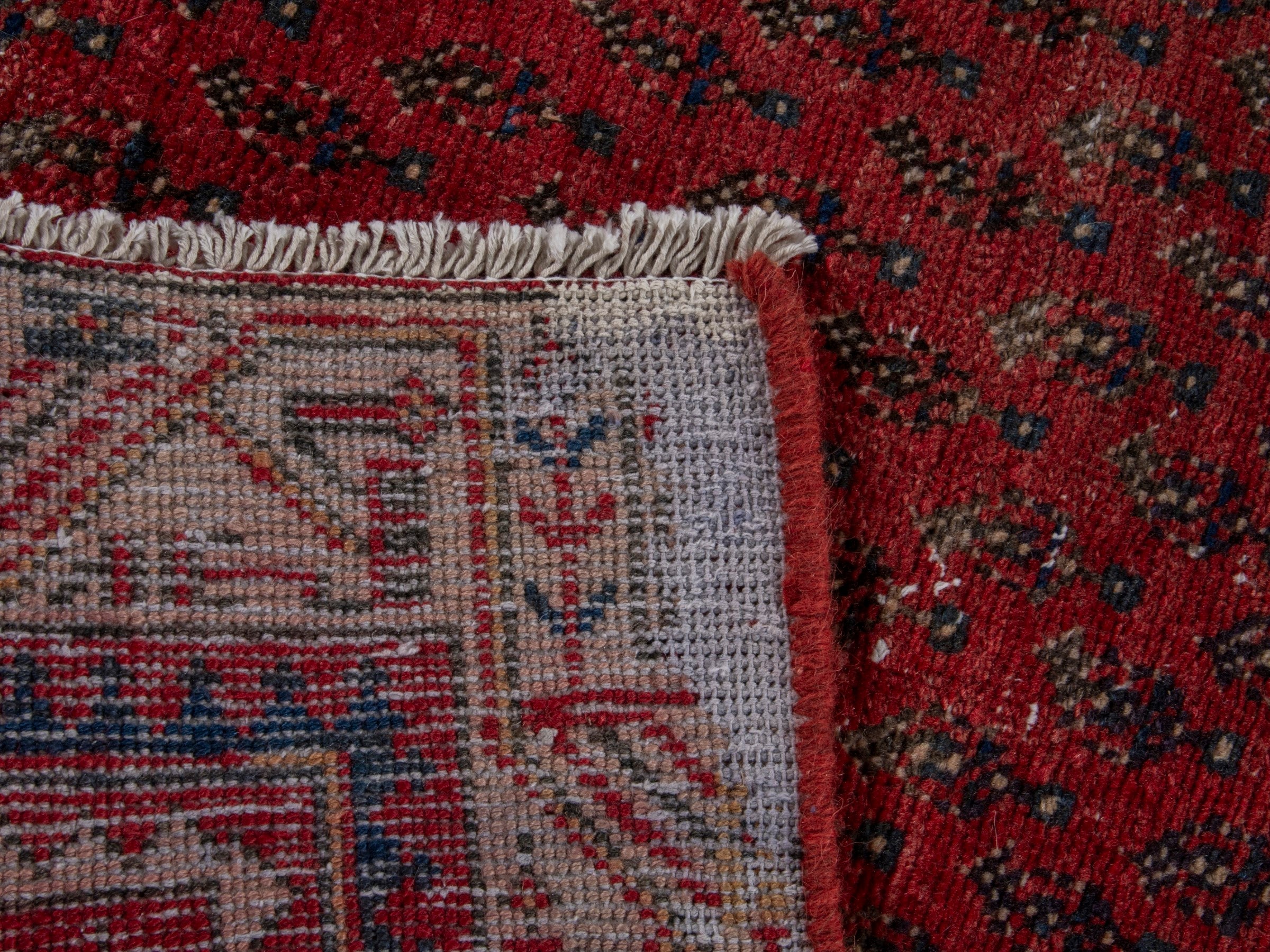 Persian Arak accent rug in deep red and beige, view 16 of 16