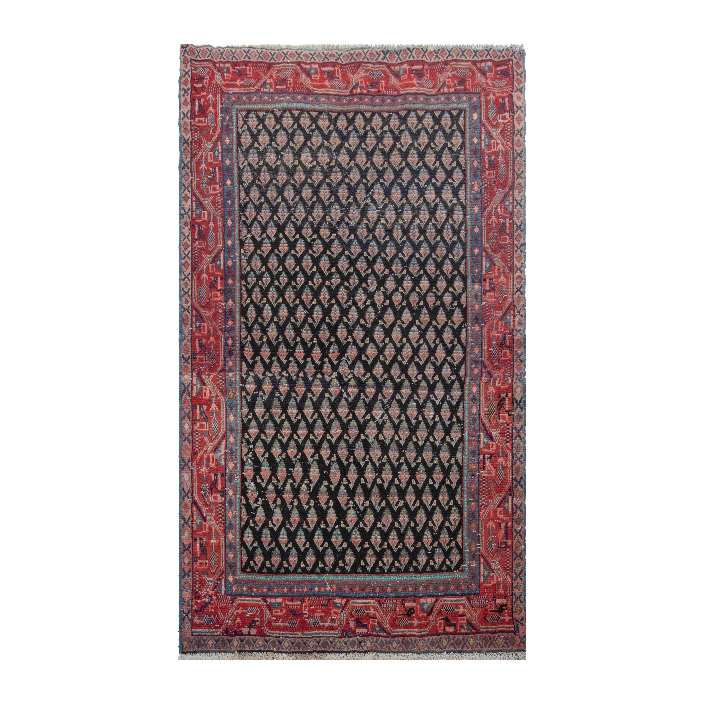 5737 - Persian Botteh Accent Rug 3'5" x 6'1"