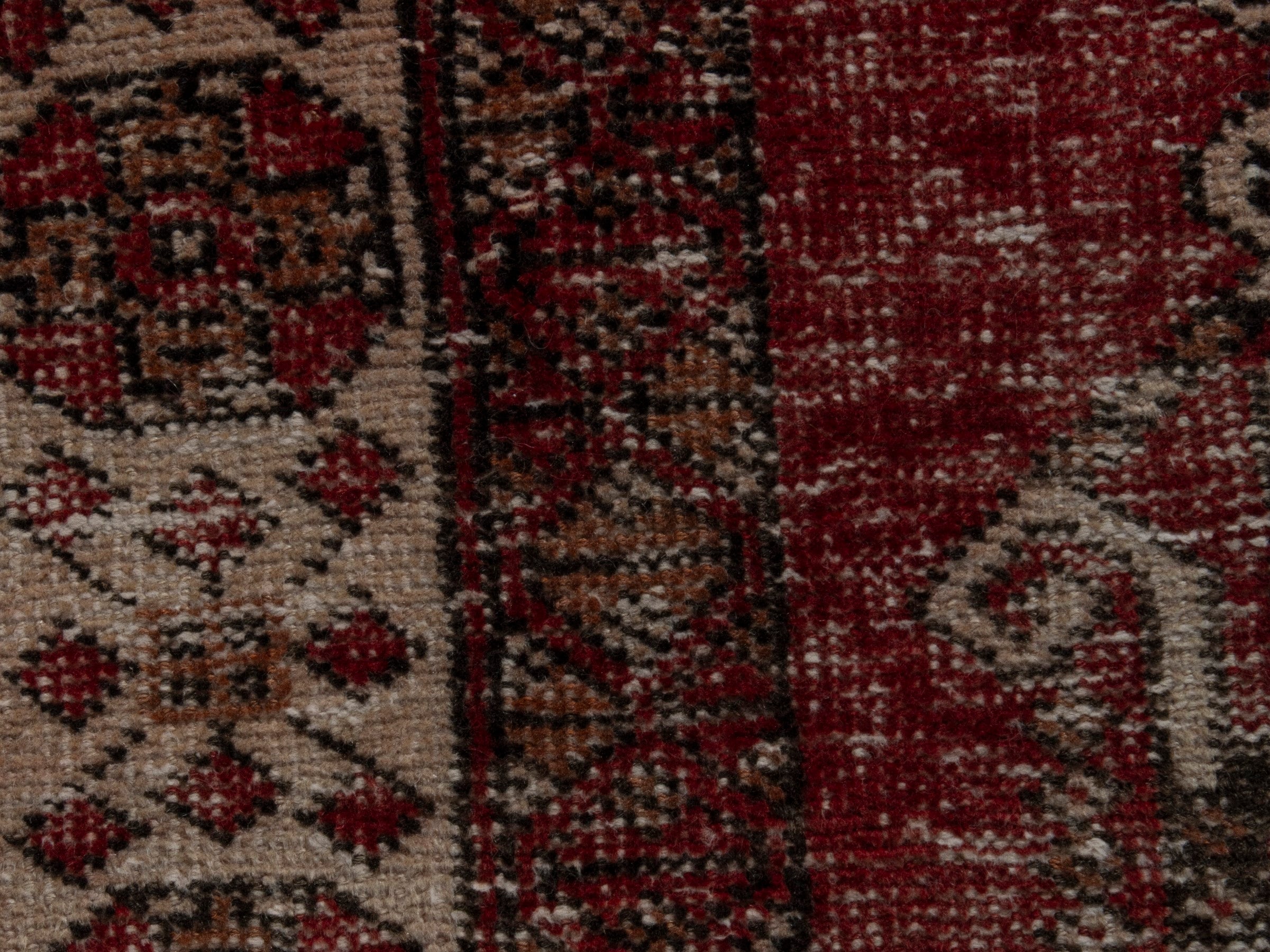 Persian Baluch accent rug in burgundy and cream, view 12 of 16