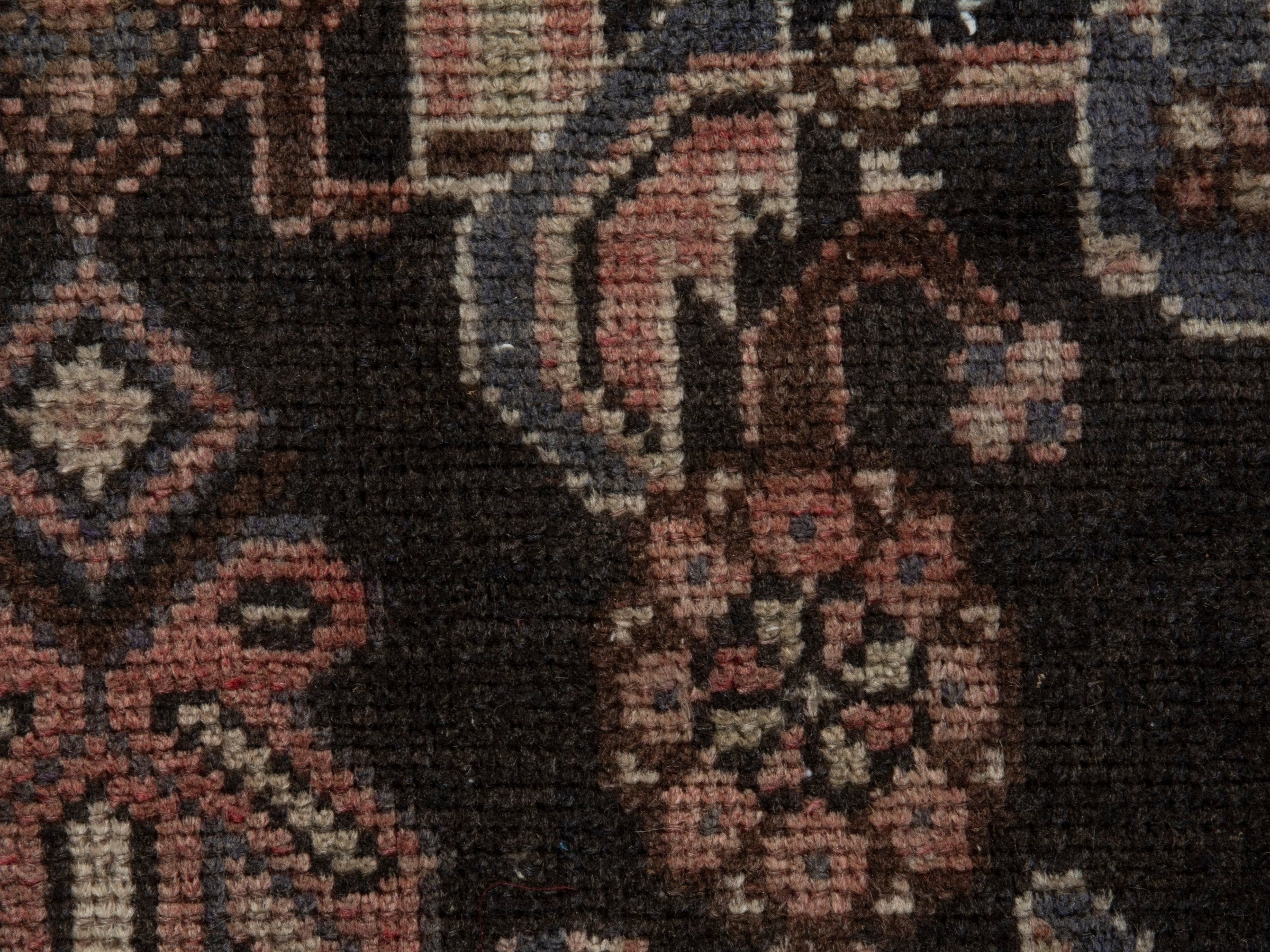 Persian Hamedan runner rug in dark brown and brown, view 11 of 17