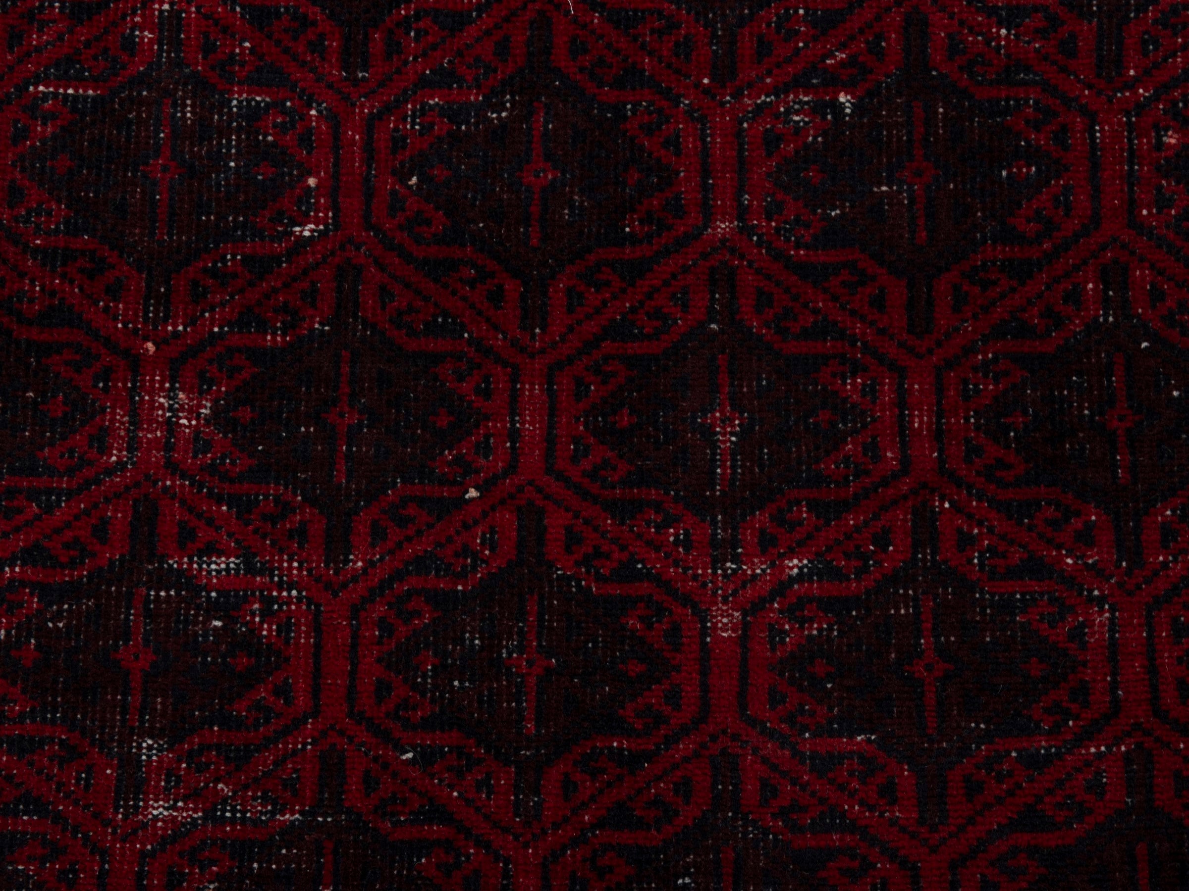 Persian Baluch accent rug in burgundy and deep red, view 11 of 18