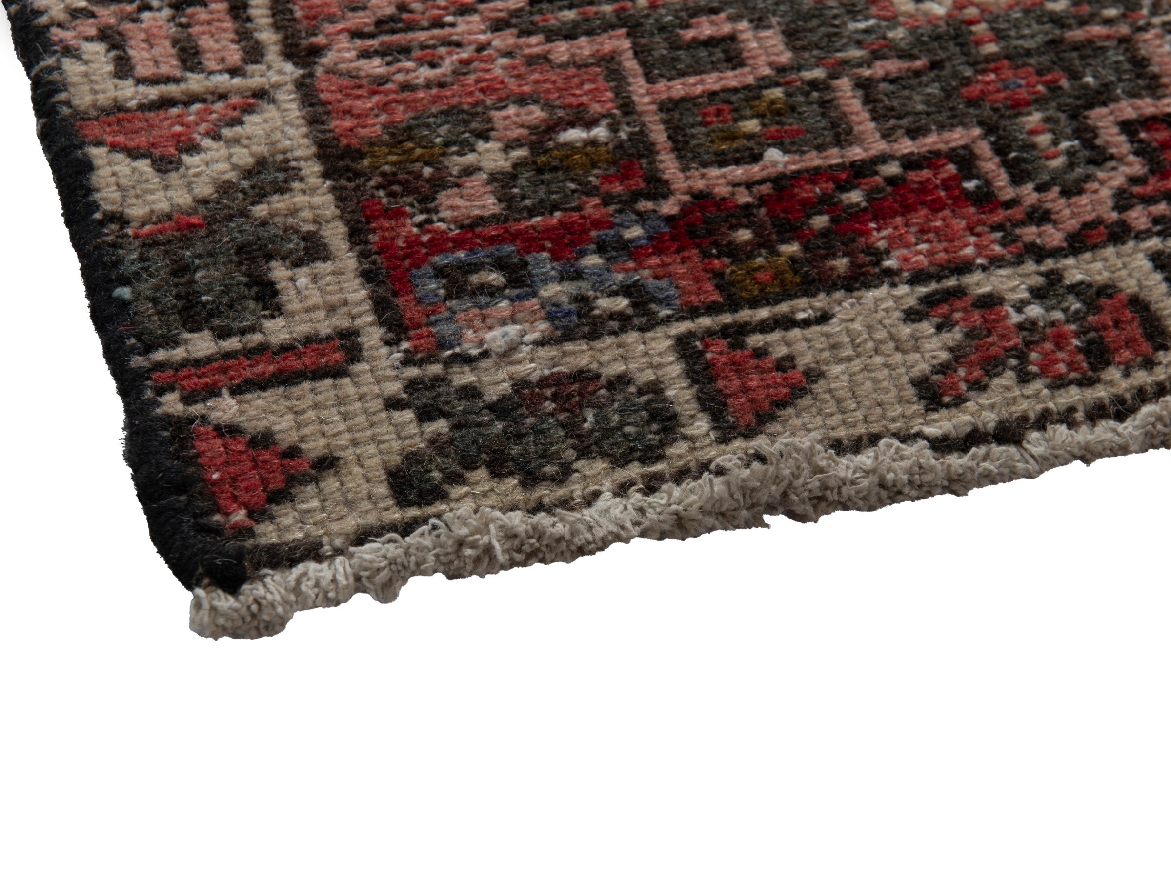 Persian Gharajeh accent rug in burgundy and rust, view 5 of 16