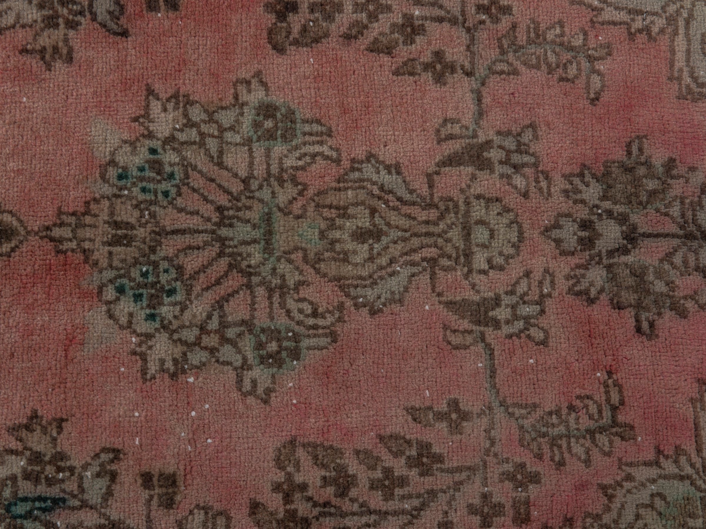 Persian Hamedan runner rug in faded red and sage, view 12 of 18