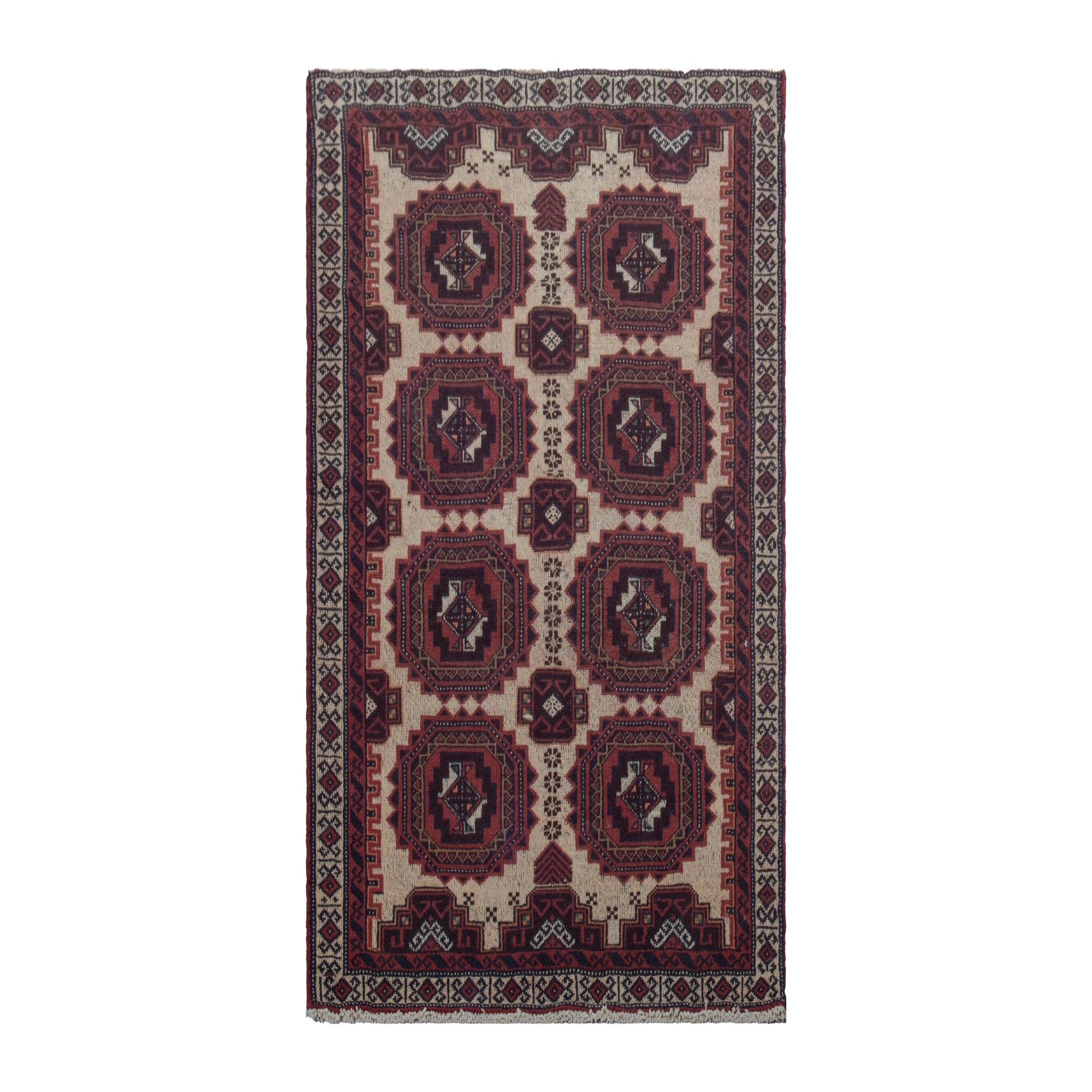 5780 - Persian Baluch Accent Rug 3'2" x 6'4"