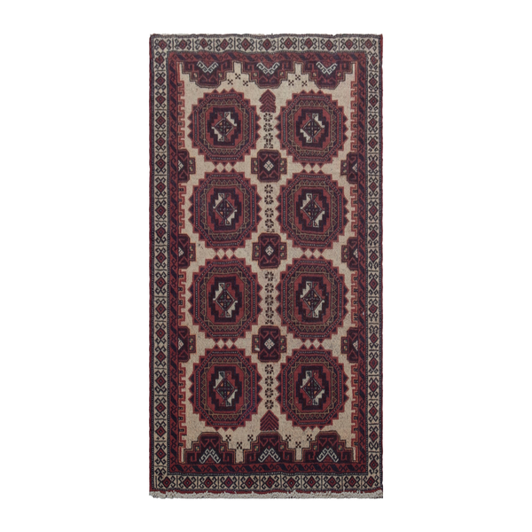 5780 - Persian Baluch Accent Rug 3'2" x 6'4"