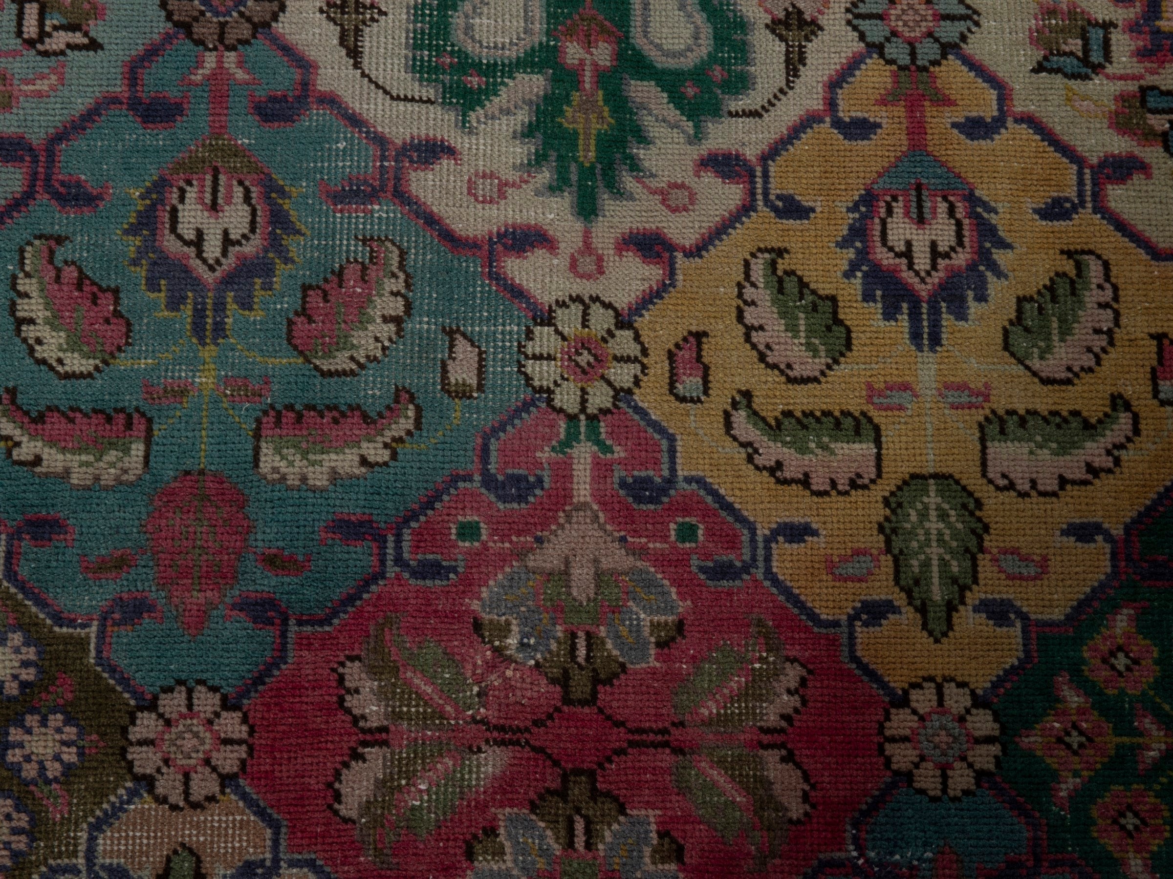 Persian Tabriz accent rug in smoke and walnut, view 11 of 16