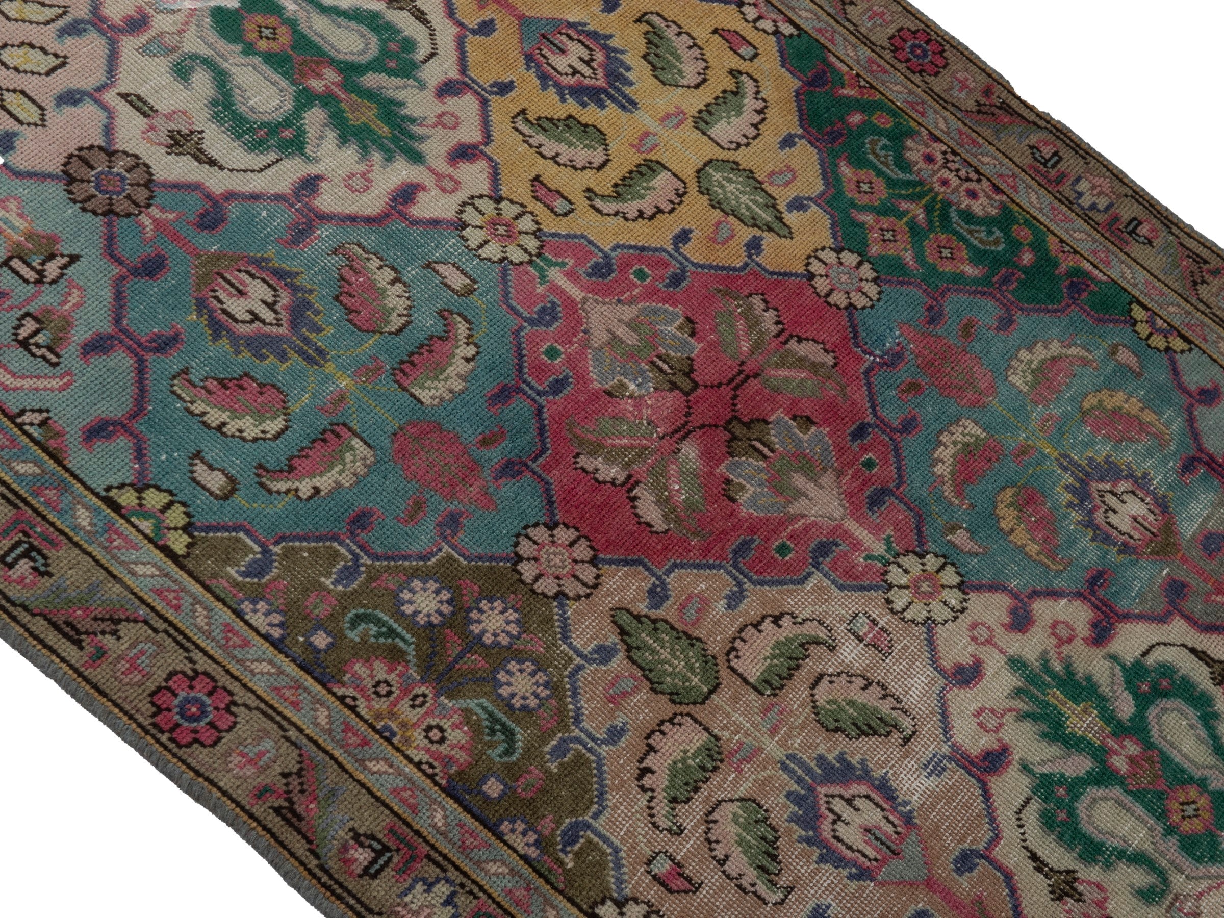 Persian Tabriz accent rug in smoke and walnut, view 3 of 16