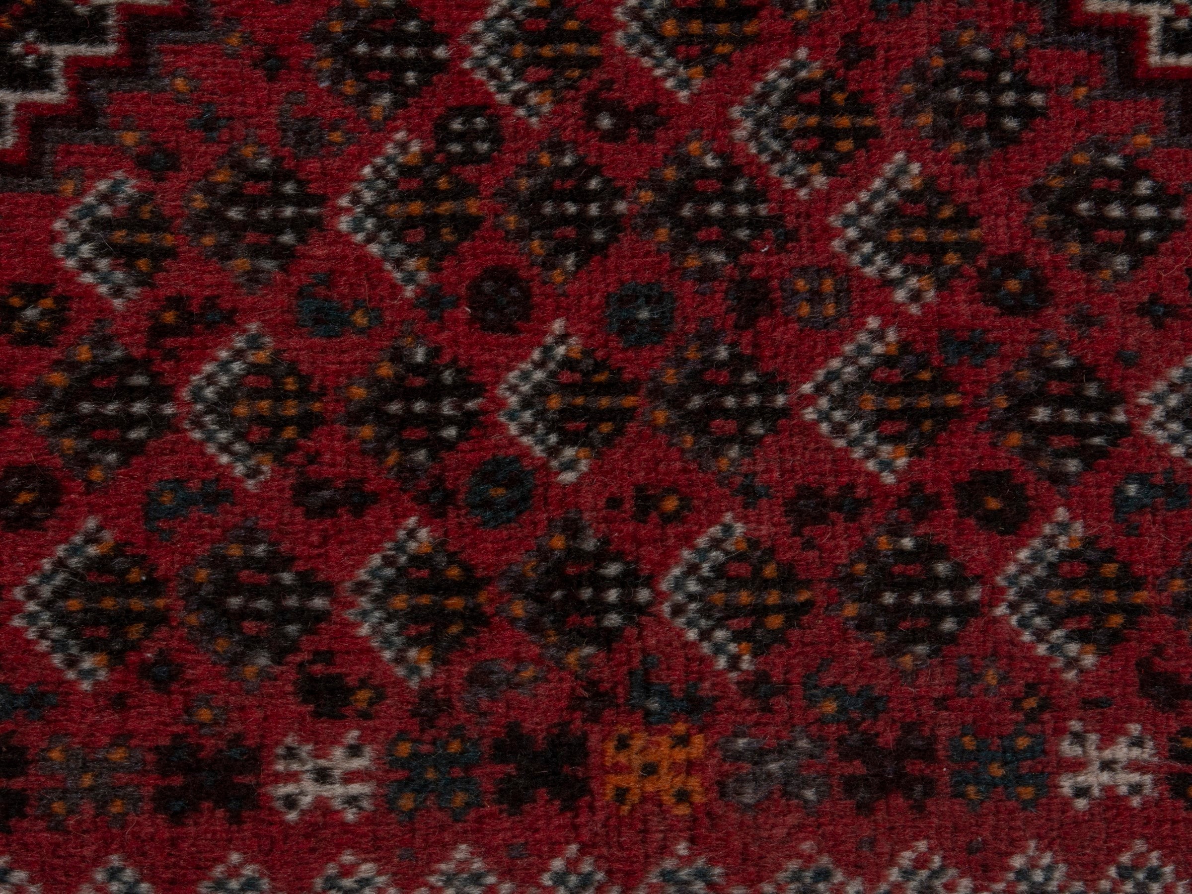 Persian Shiraz accent rug in burgundy and deep red, view 11 of 16