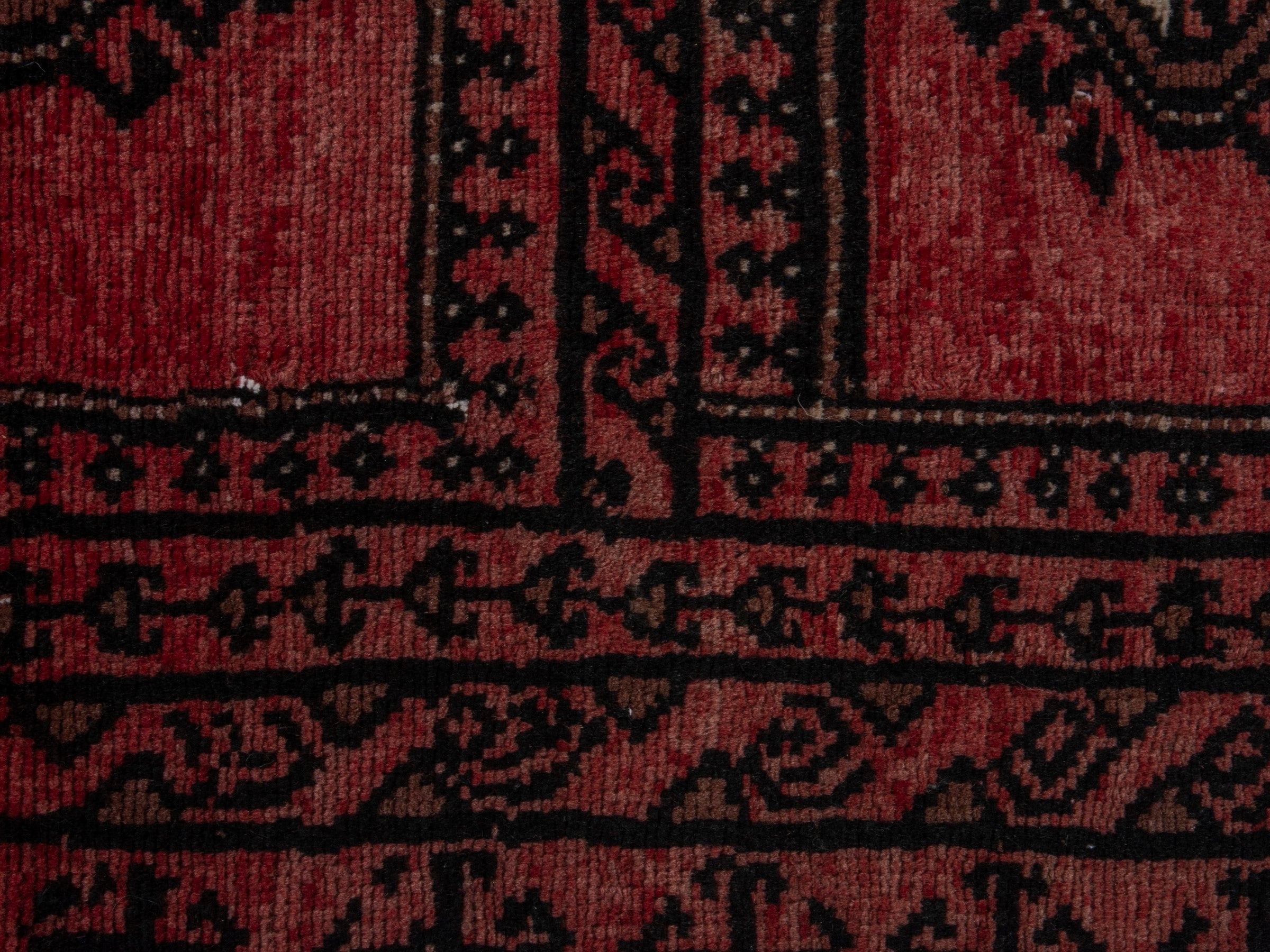 Persian Baluch accent rug in burgundy and black cherry, view 12 of 16