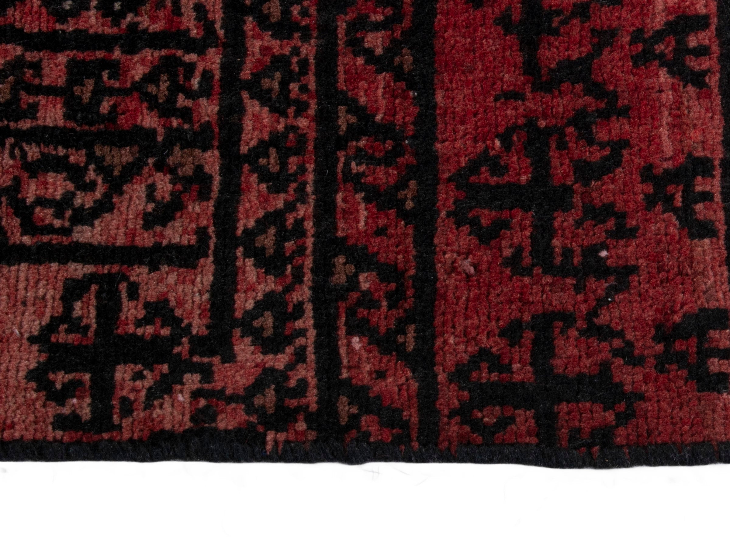 Persian Baluch accent rug in burgundy and black cherry, view 4 of 16